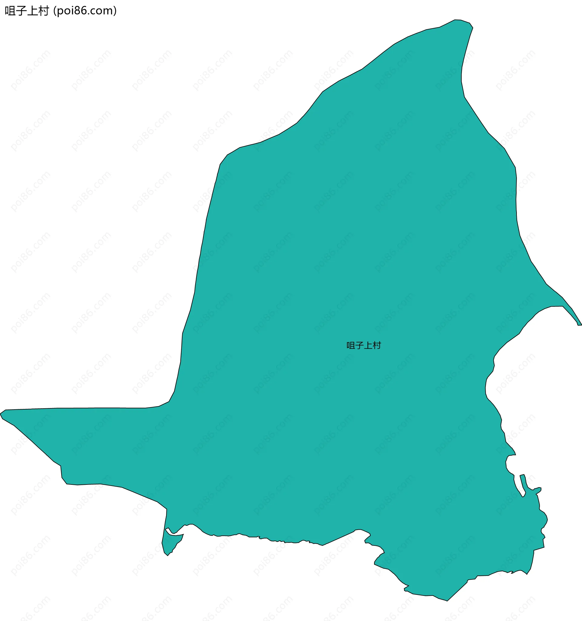 咀子上村边界地图