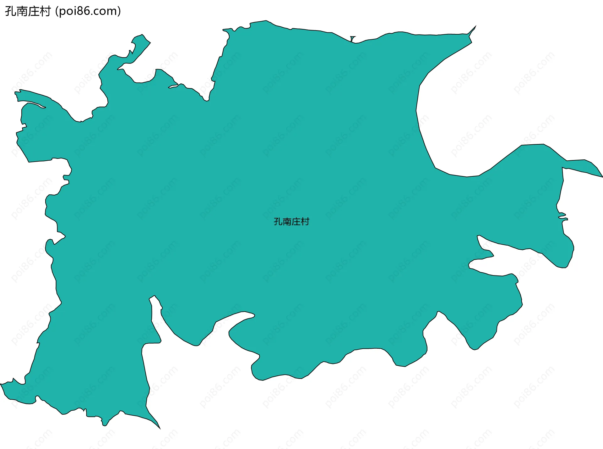 孔南庄村边界地图