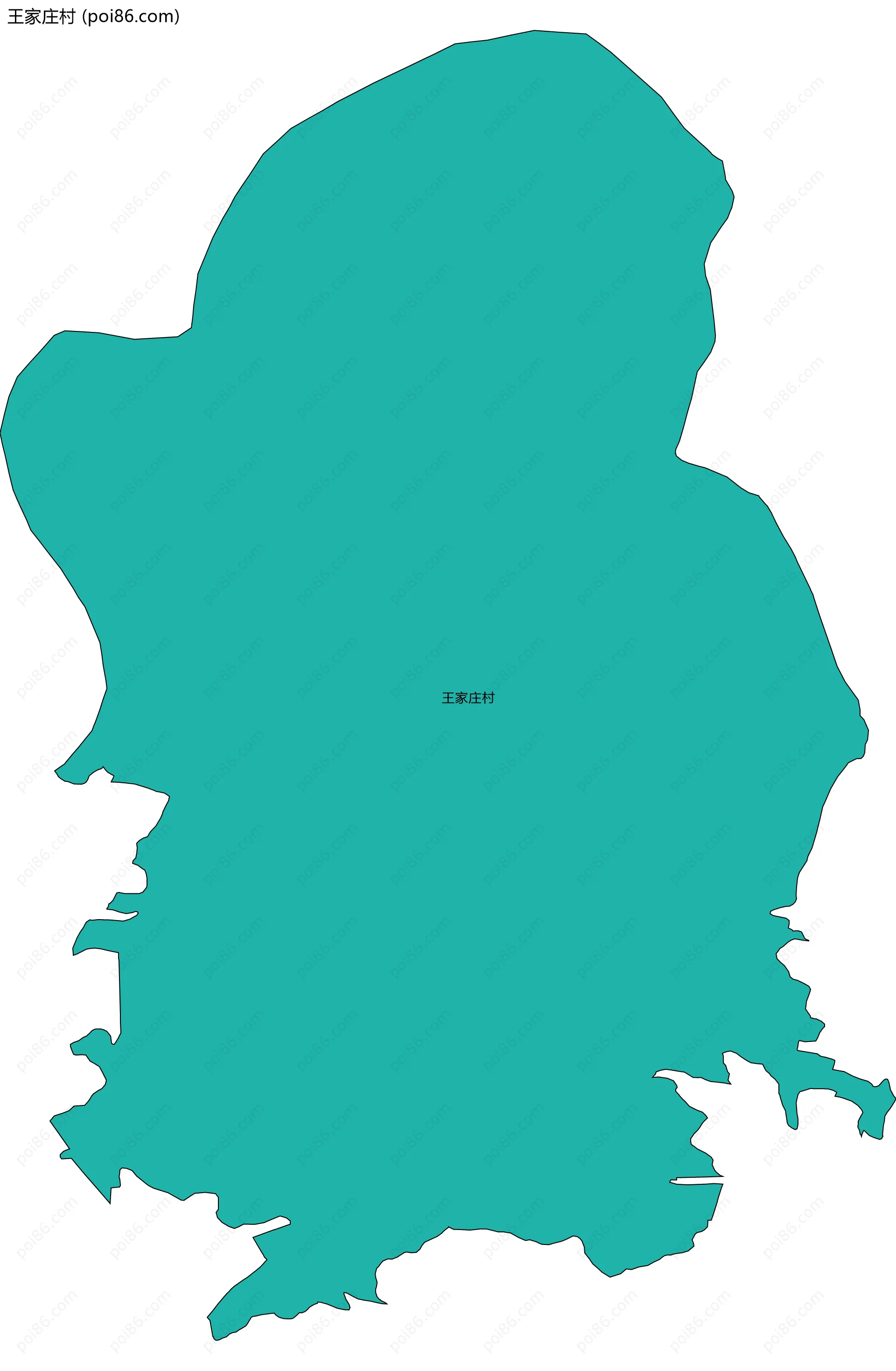 王家庄村边界地图
