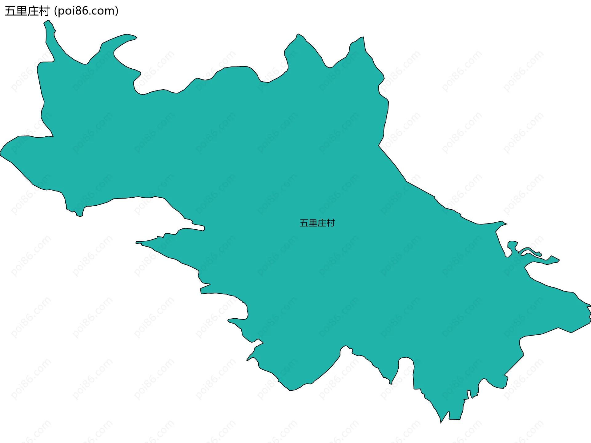 五里庄村边界地图