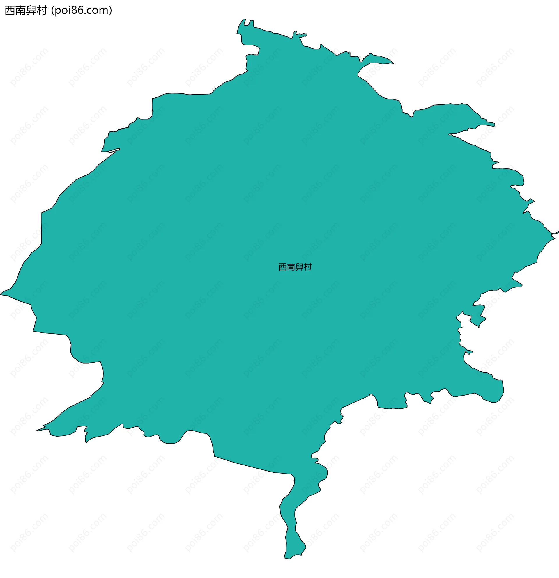 西南舁村边界地图