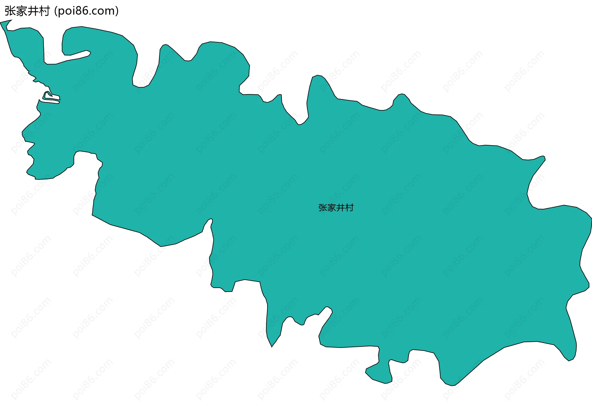张家井村边界地图