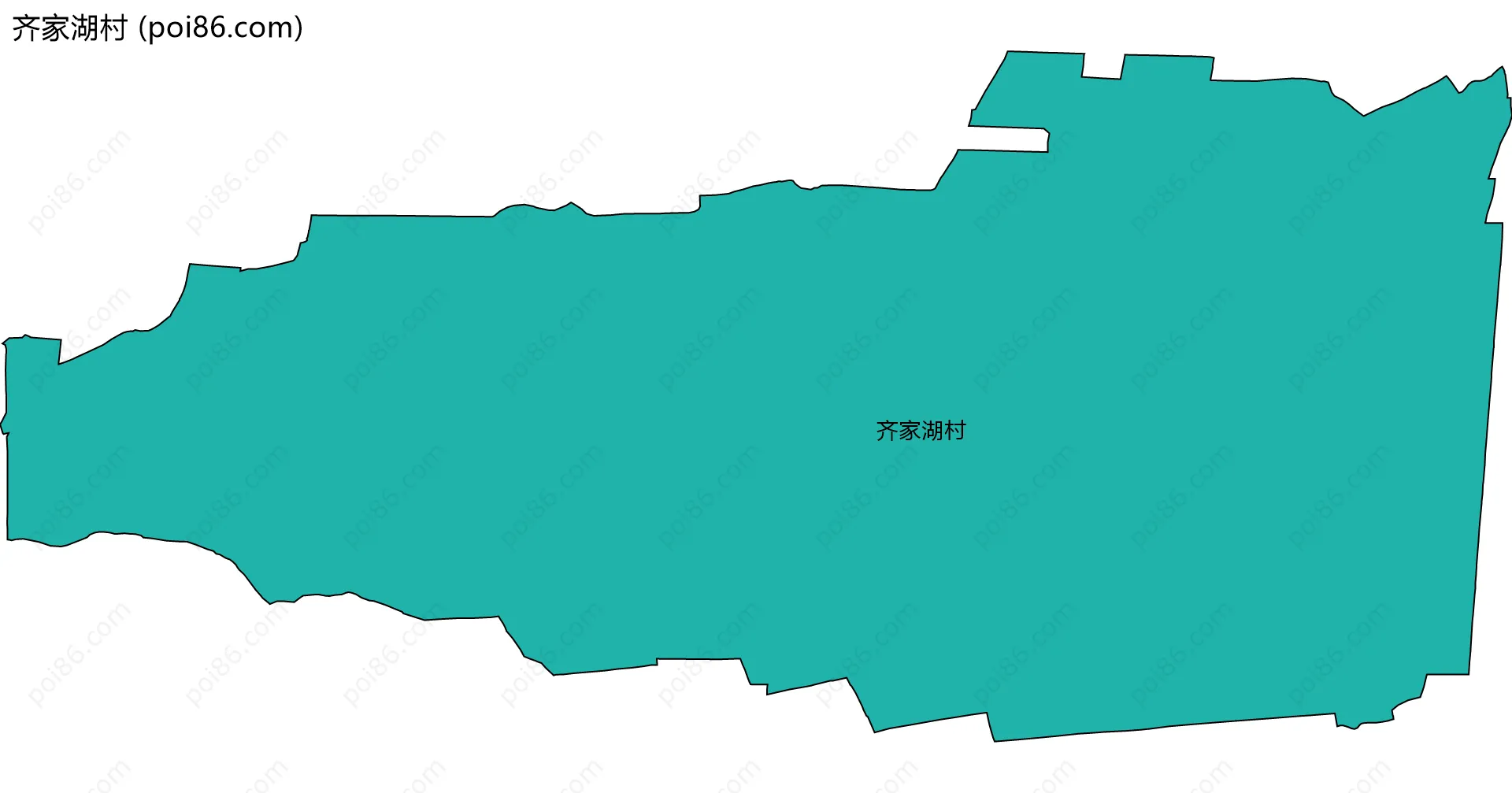 齐家湖村边界地图