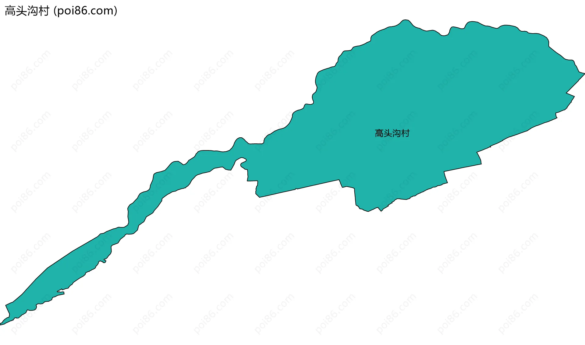 高头沟村边界地图