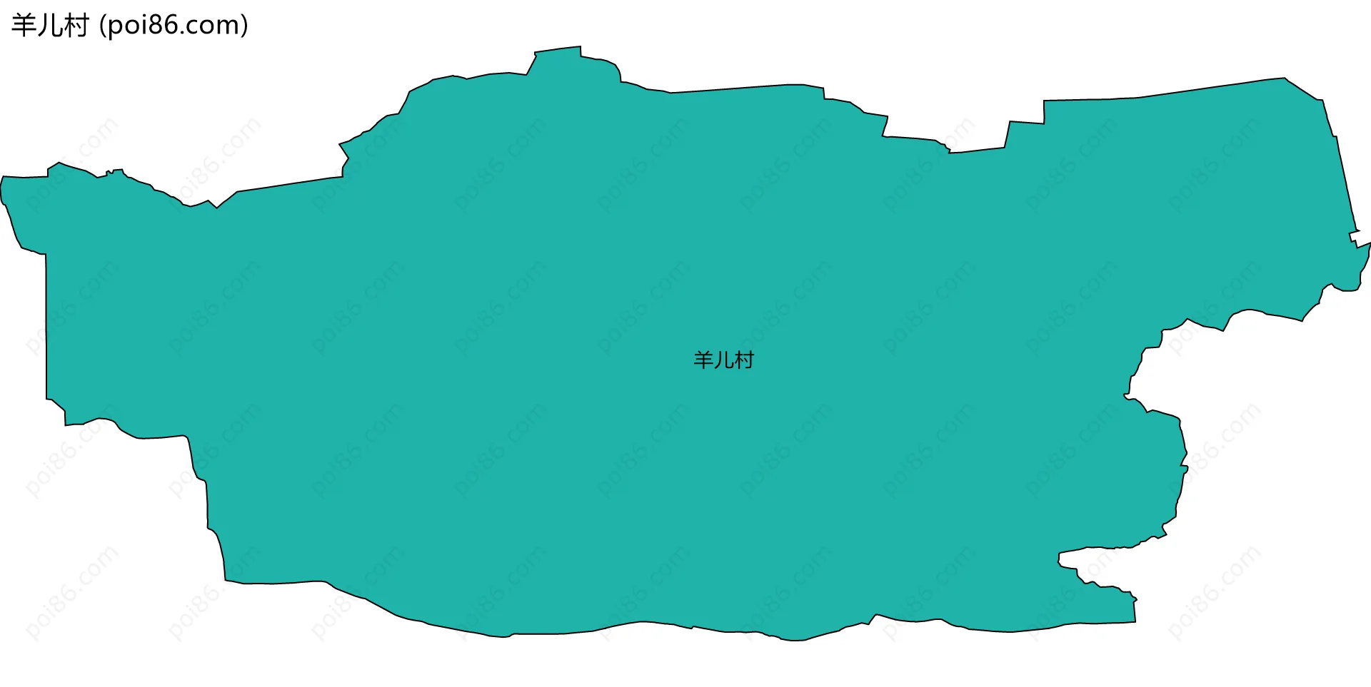 羊儿村边界地图