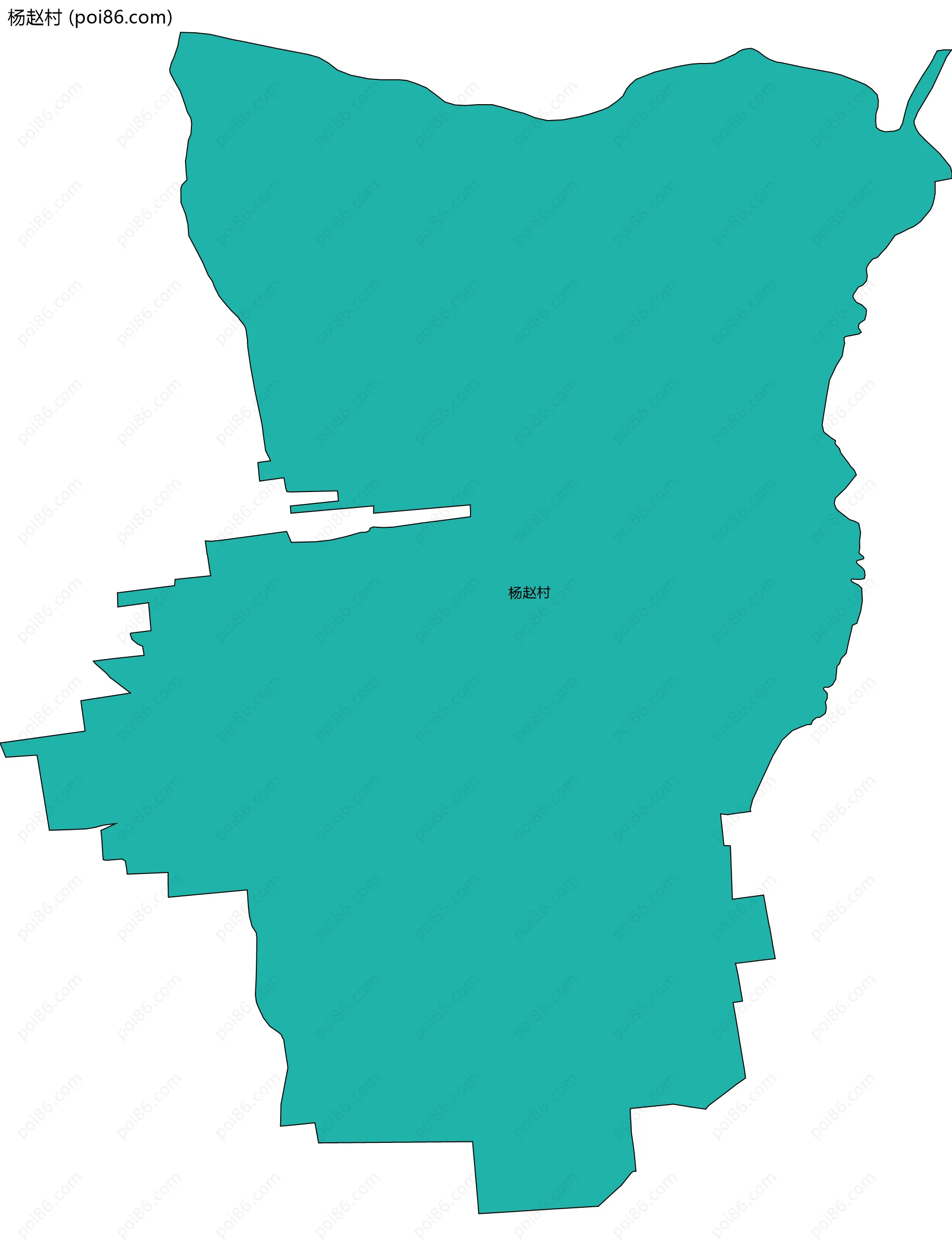 杨赵村边界地图