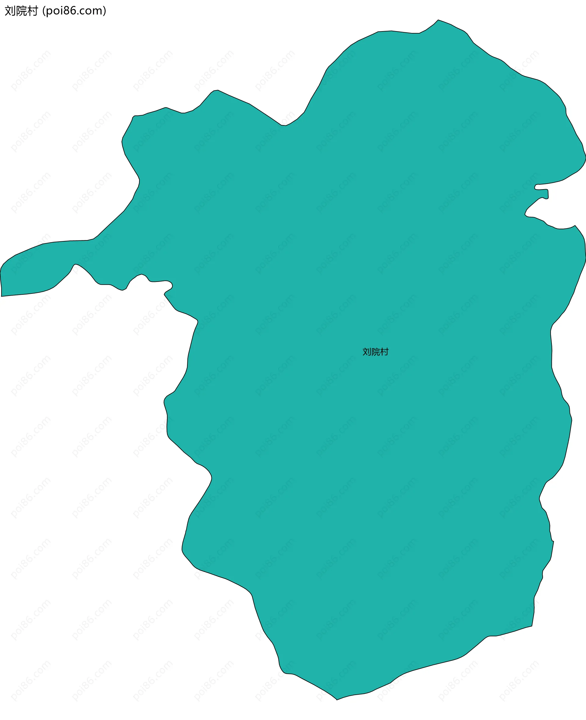 刘院村边界地图