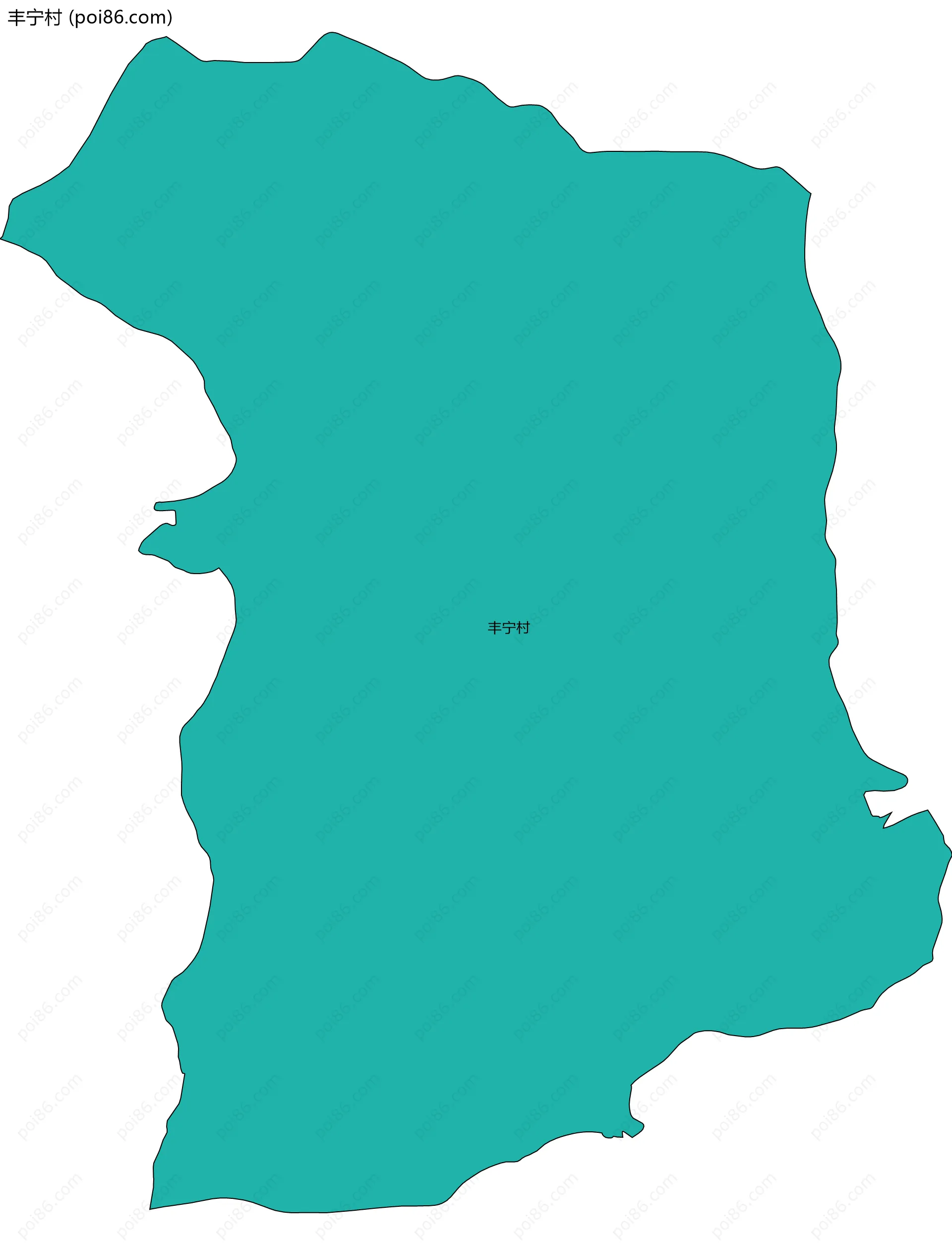 丰宁村边界地图