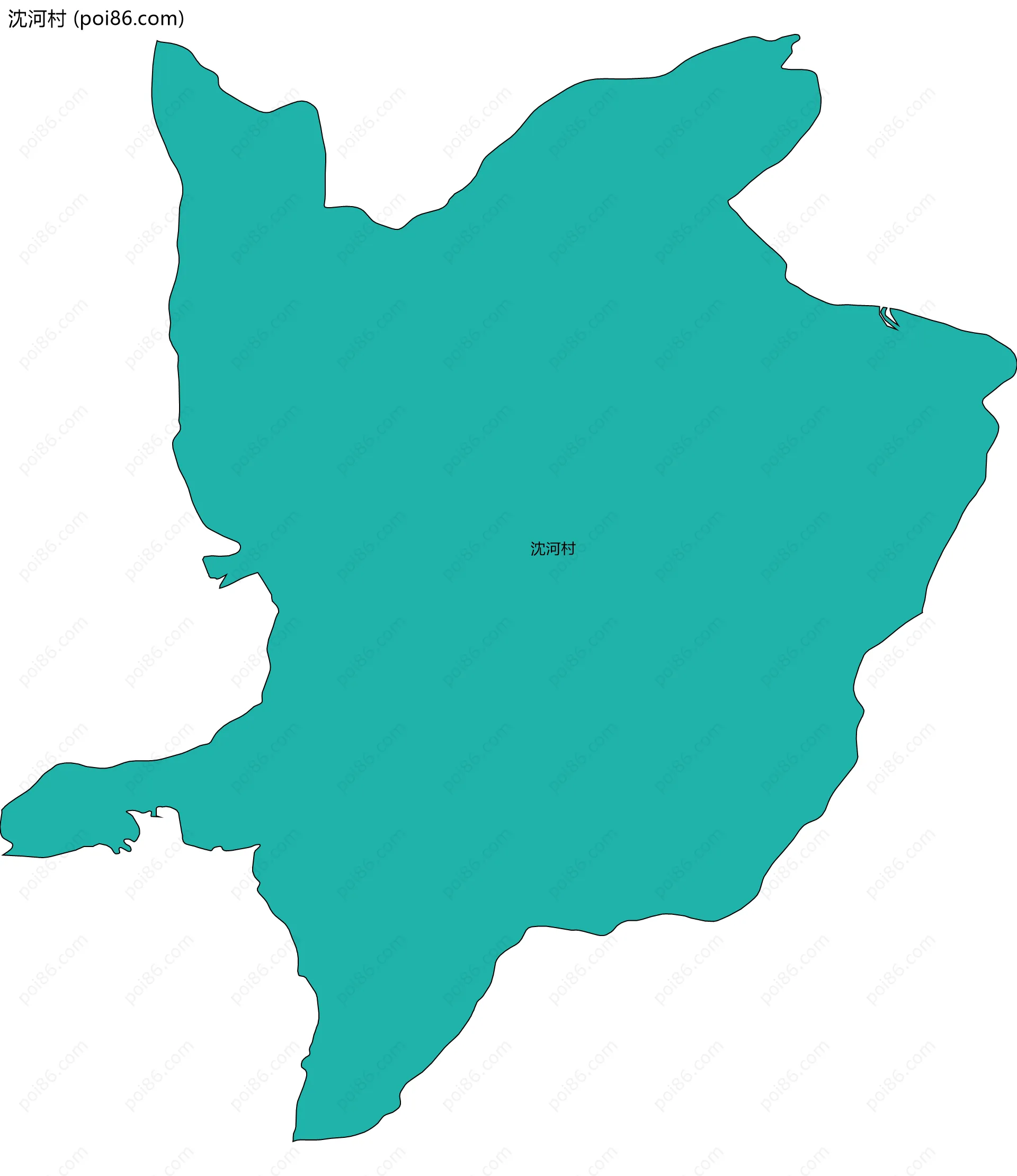 沈河村边界地图