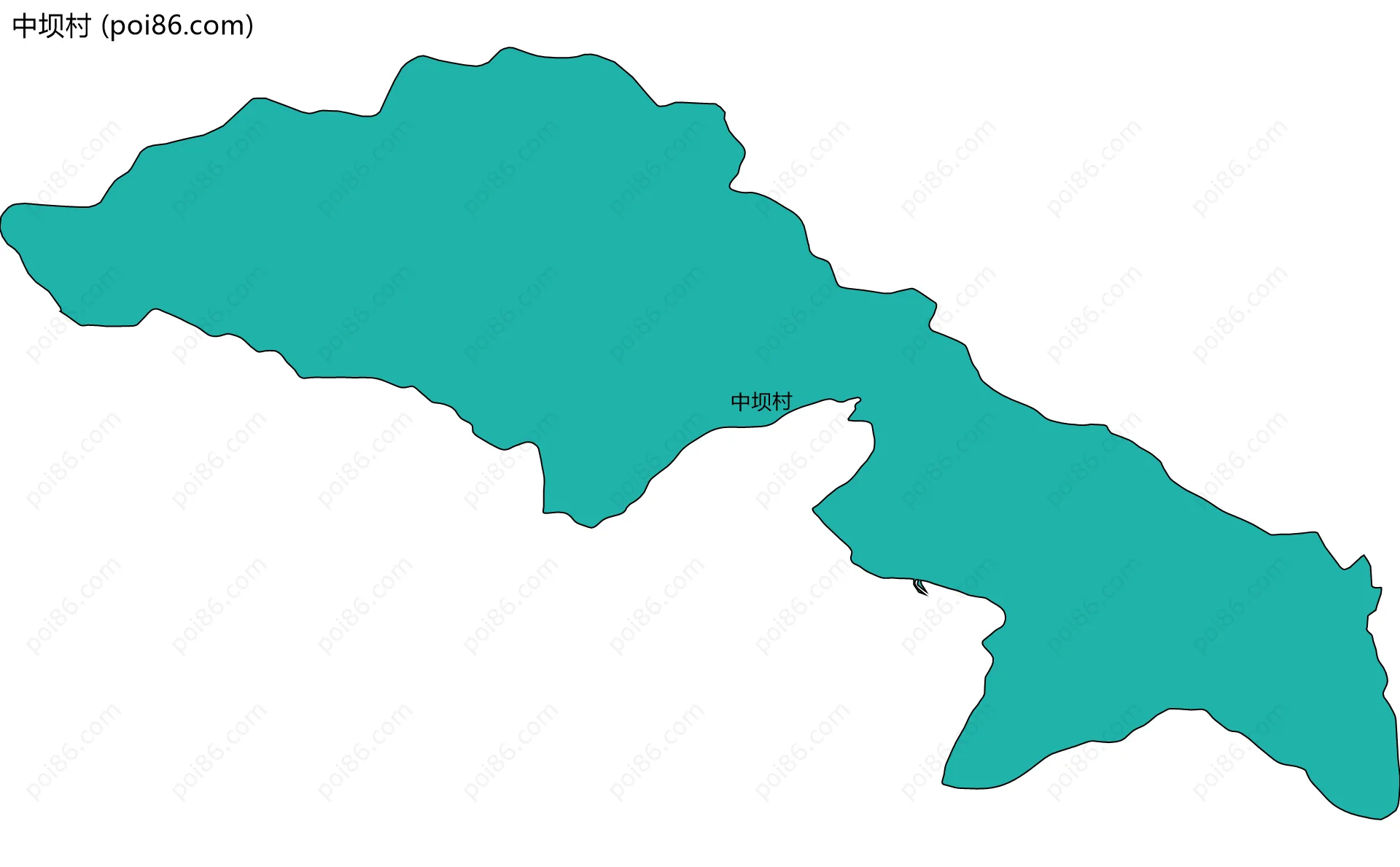 中坝村边界地图