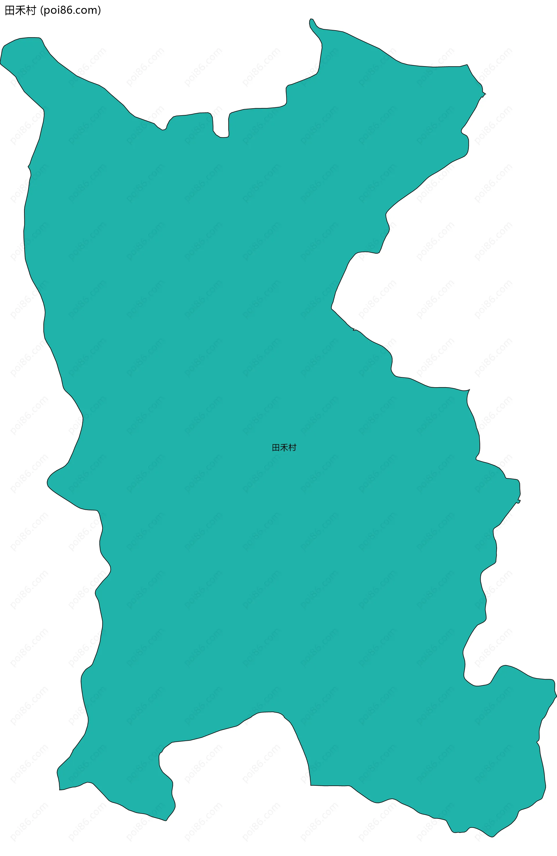 田禾村边界地图
