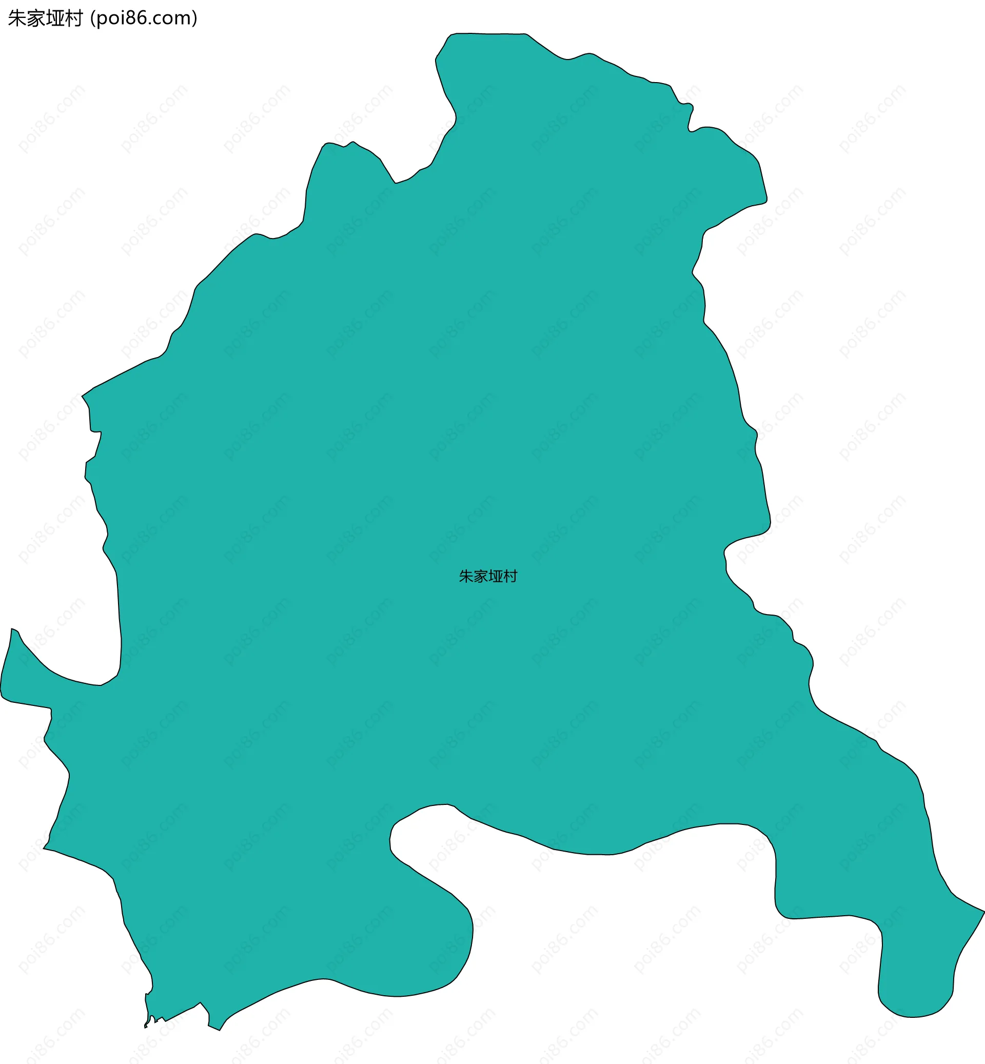 朱家垭村边界地图