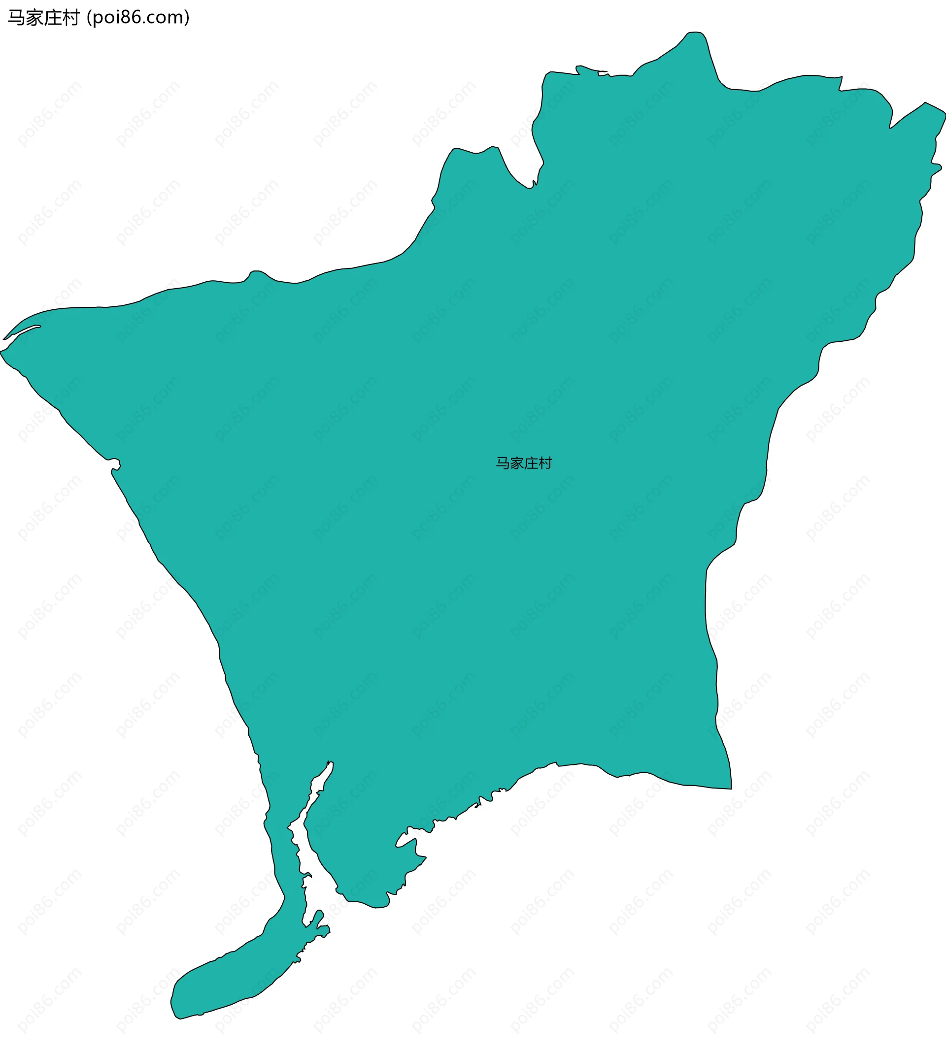 马家庄村边界地图