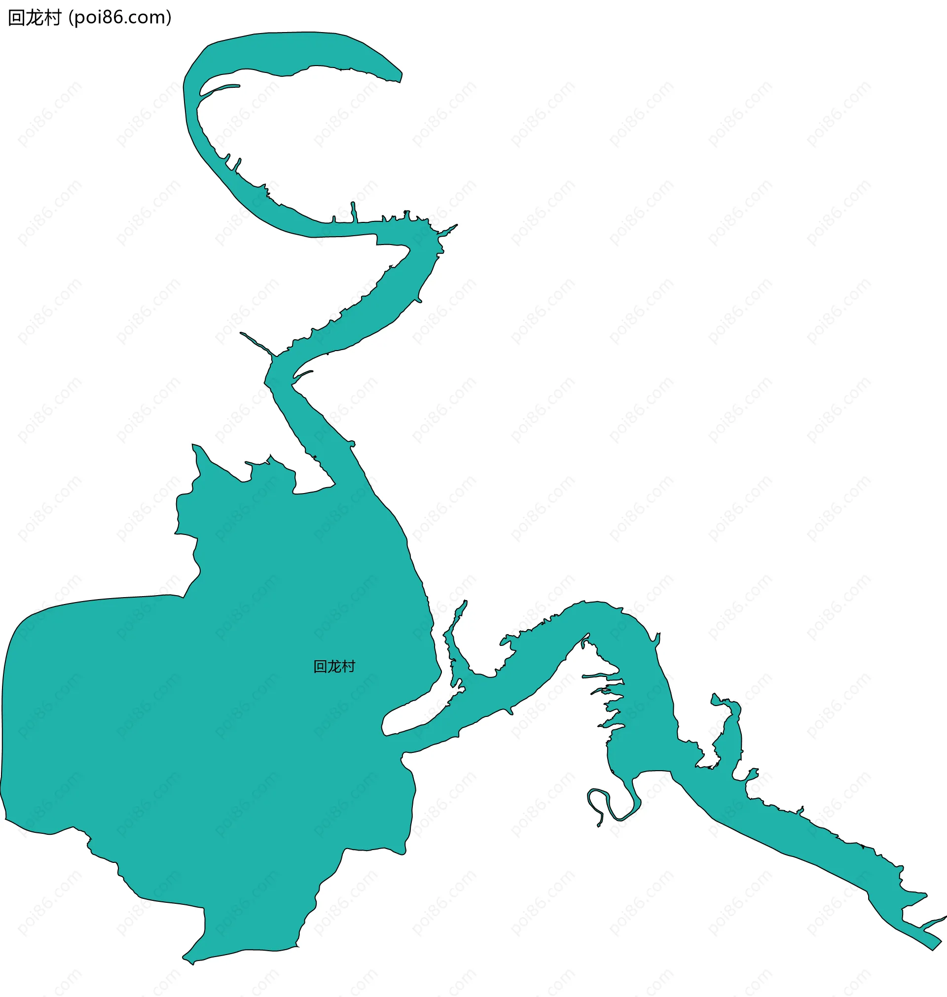 回龙村边界地图