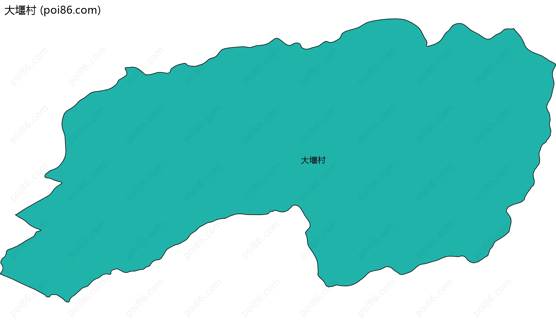 大堰村边界地图