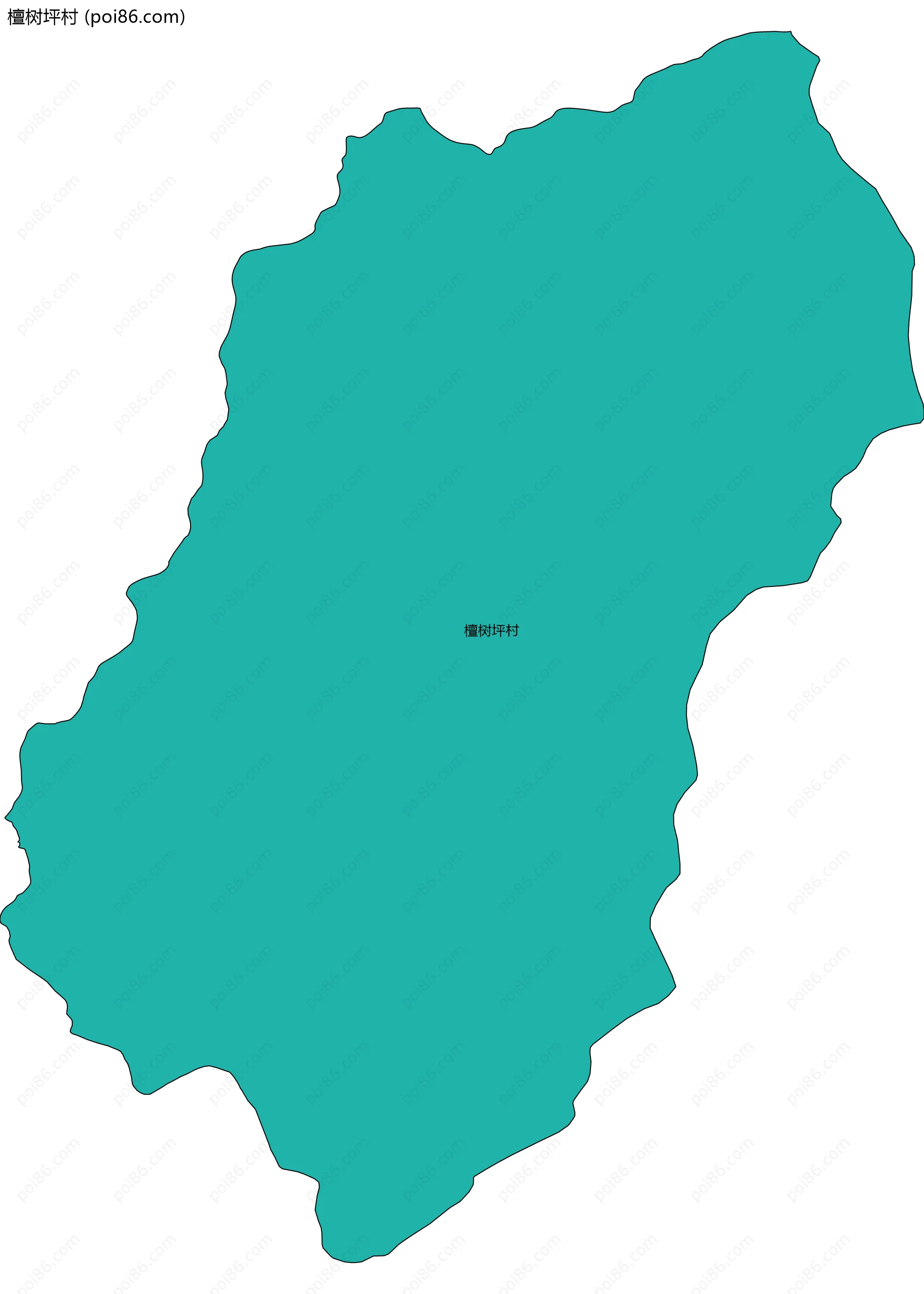 檀树坪村边界地图