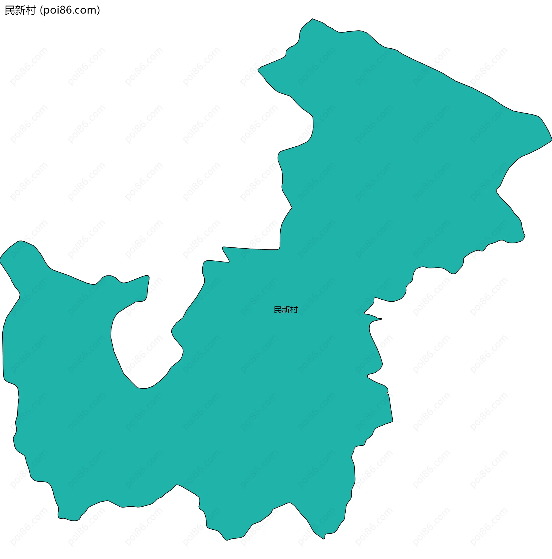 民新村边界地图