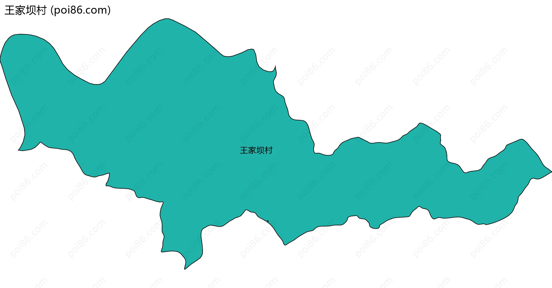 王家坝村边界地图