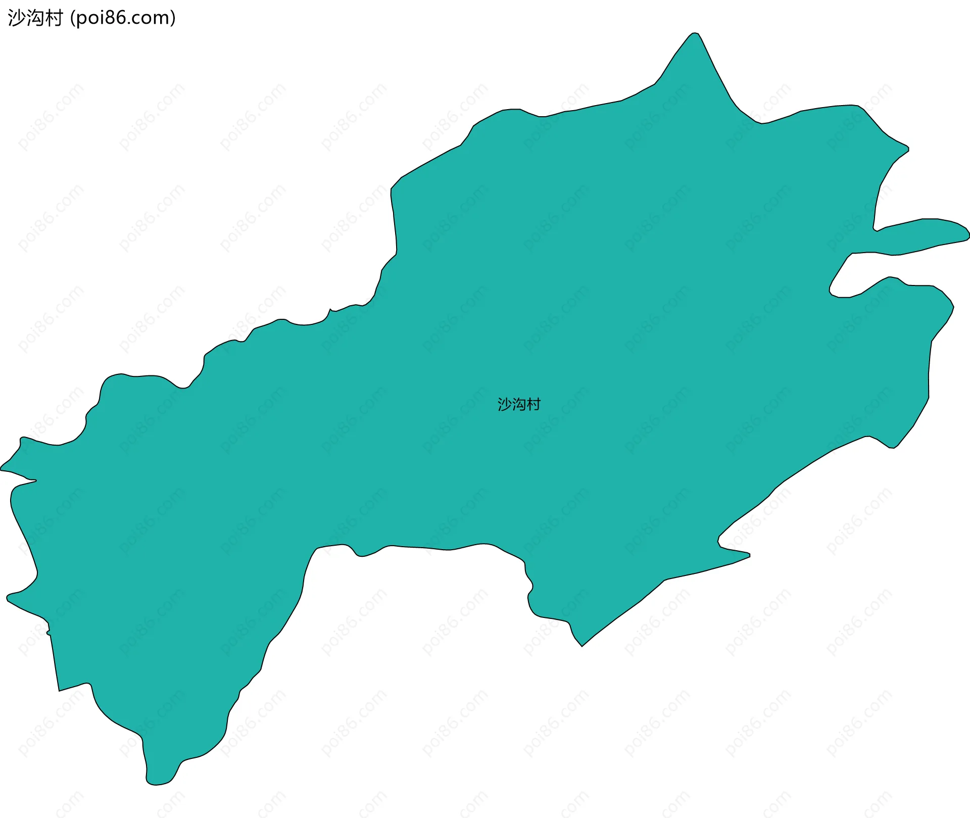 沙沟村边界地图