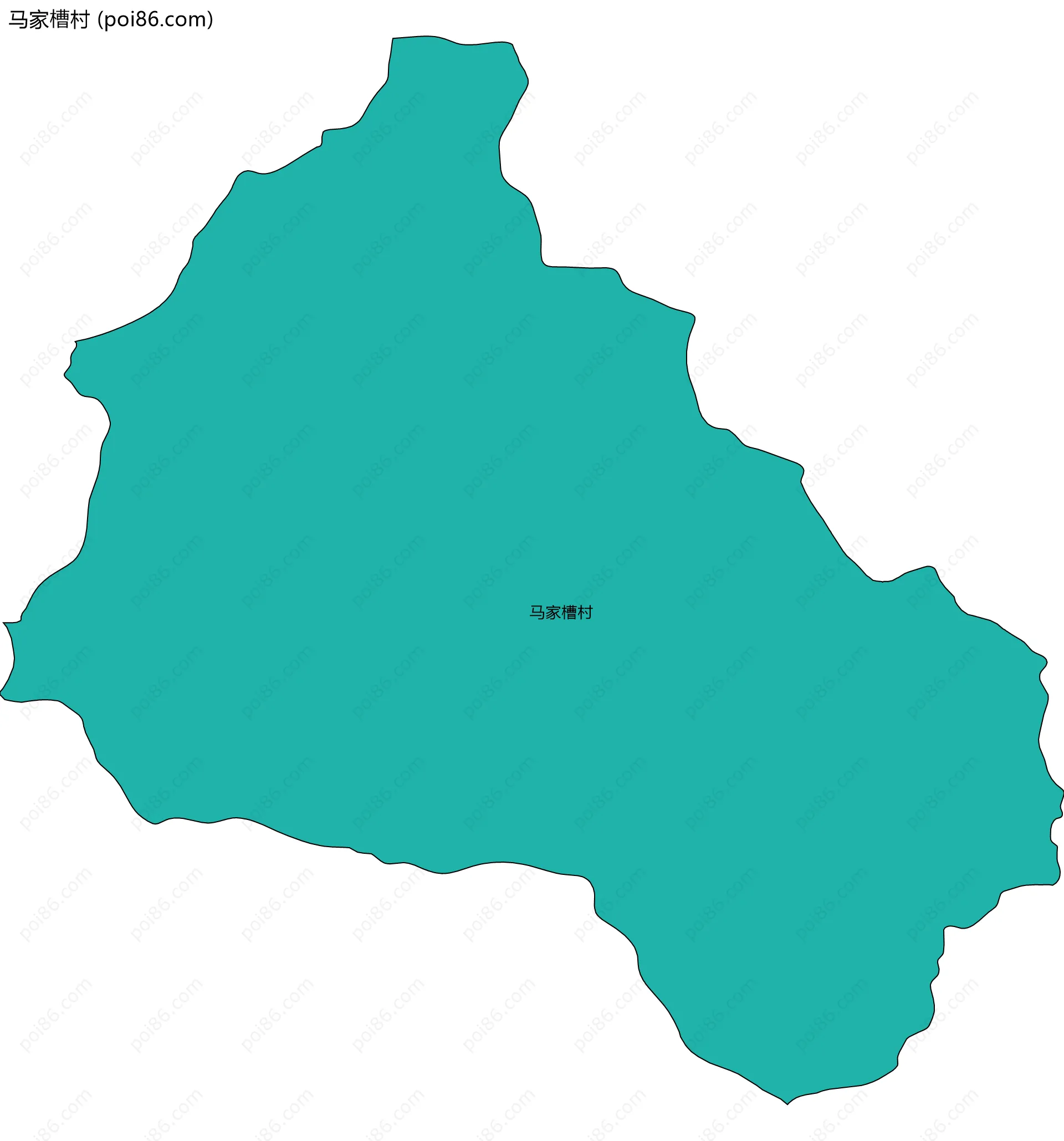 马家槽村边界地图