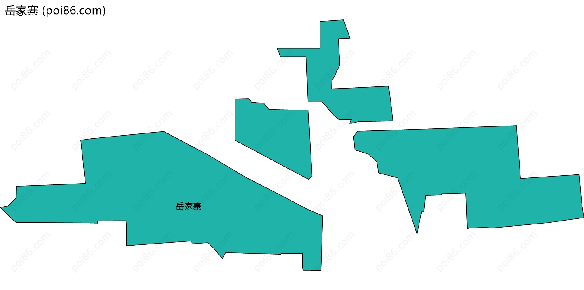 岳家寨边界地图