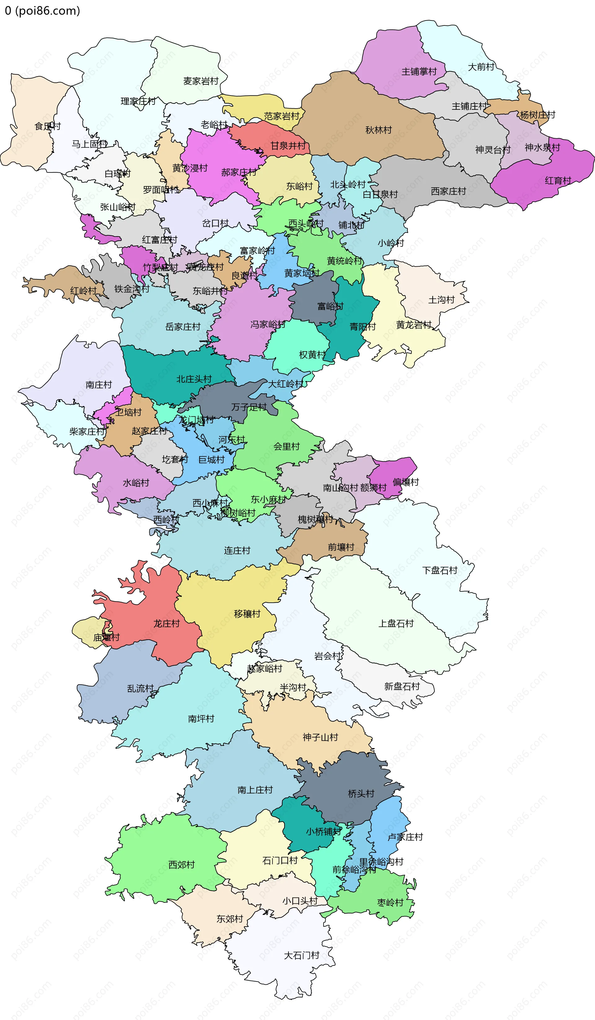 0边界地图(五级行政区划)