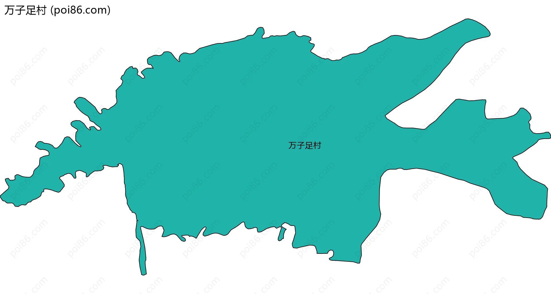 万子足村边界地图