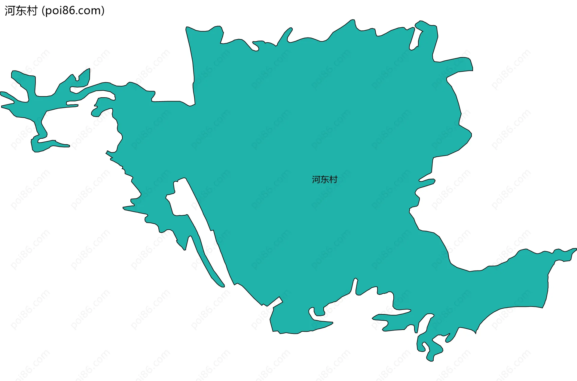 河东村边界地图