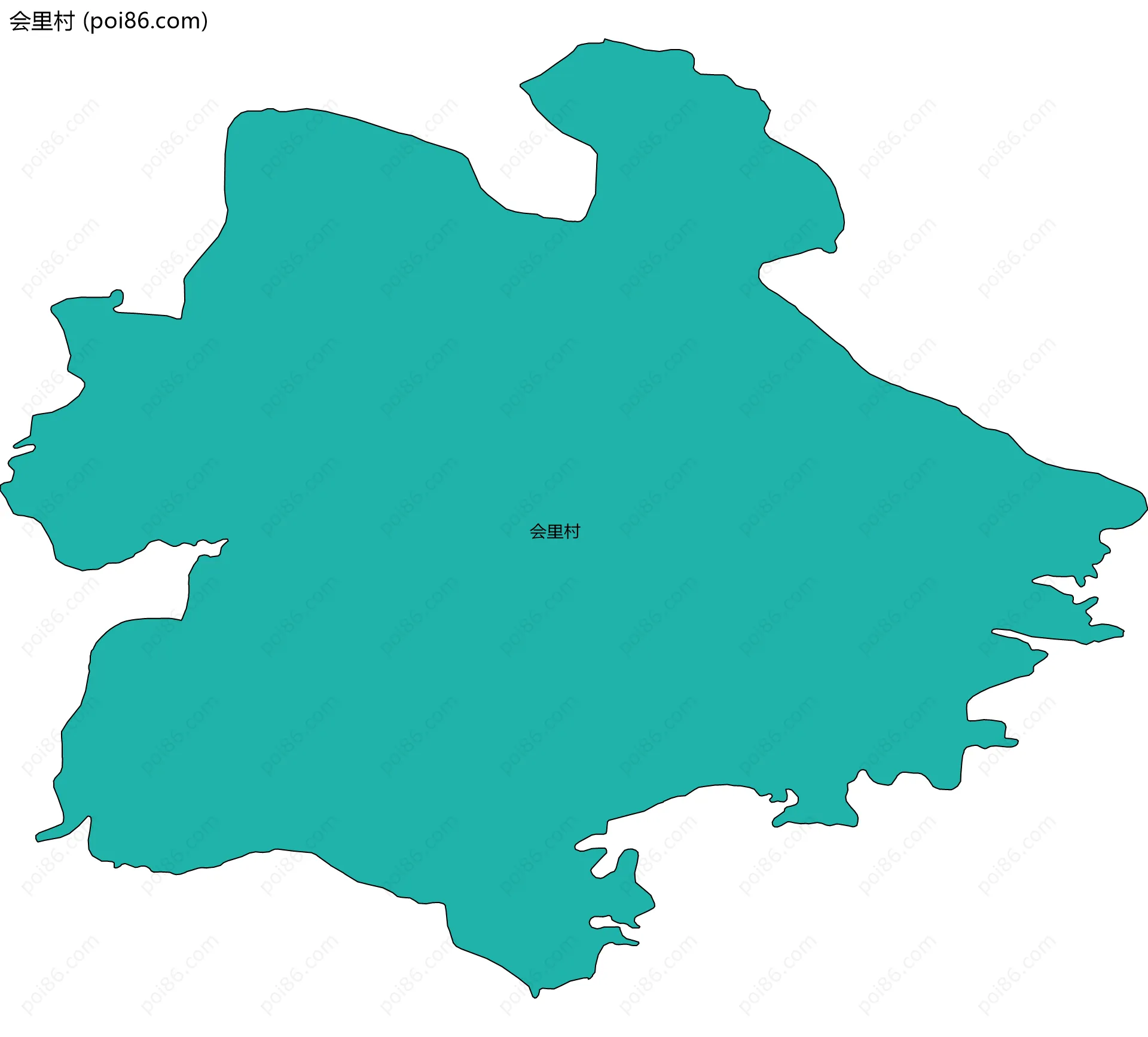 会里村边界地图