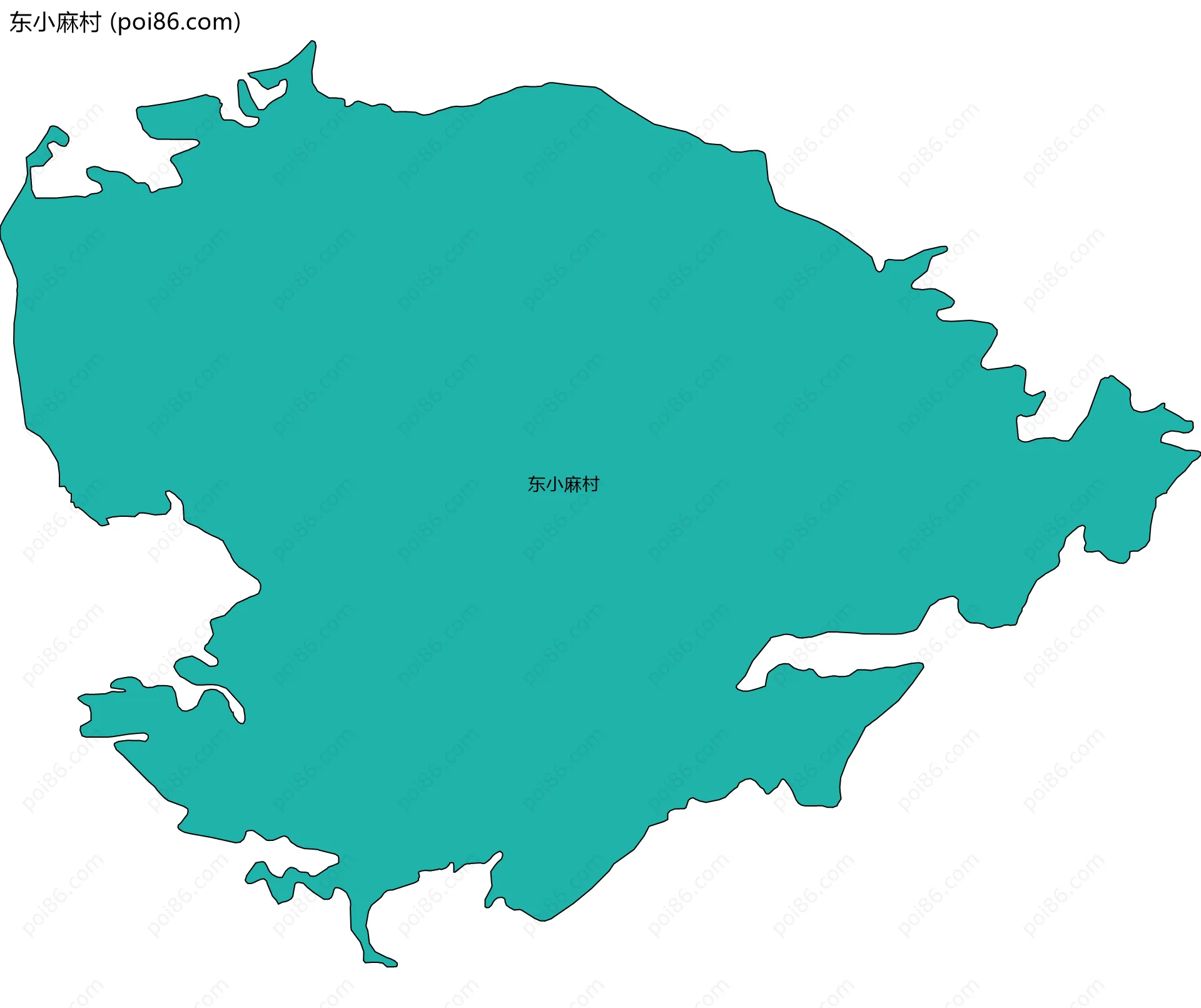 东小麻村边界地图