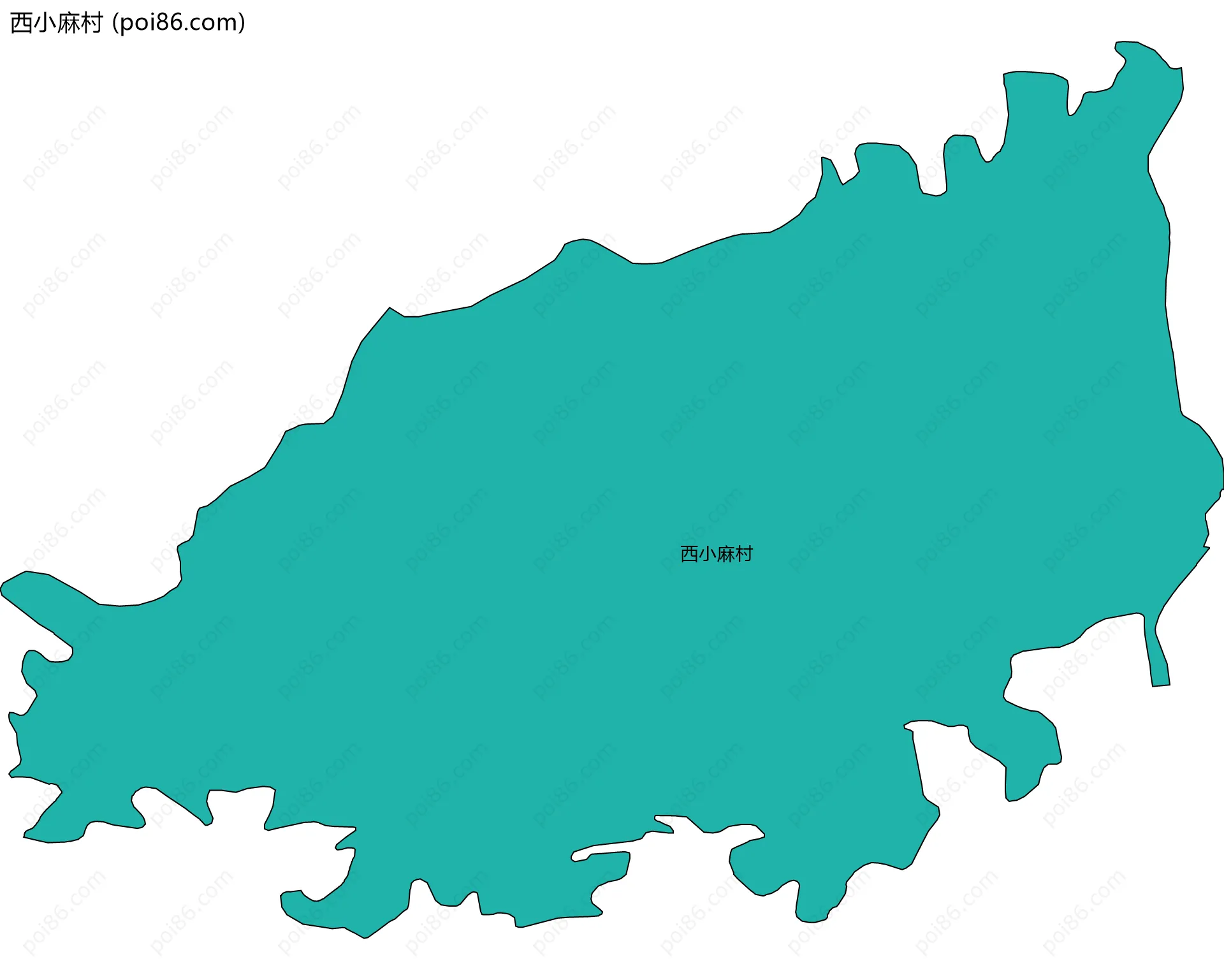 西小麻村边界地图