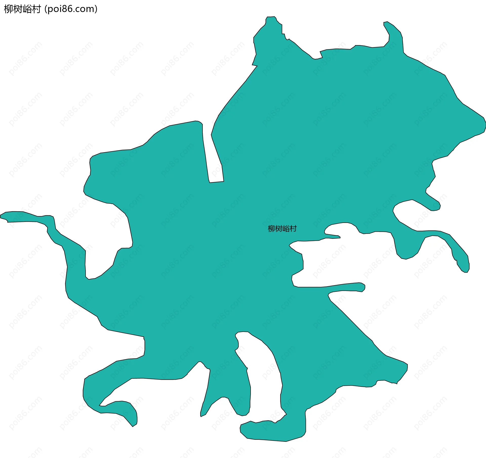 柳树峪村边界地图