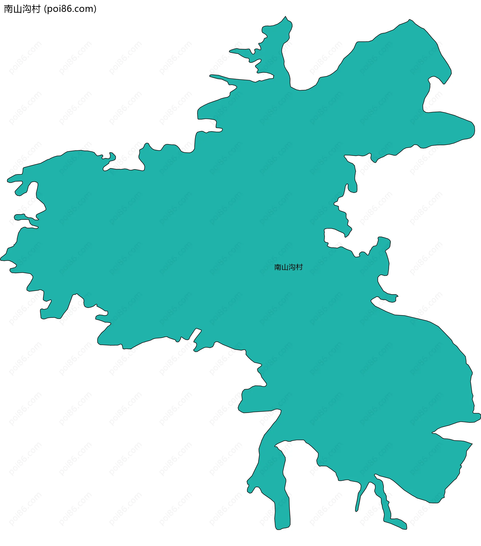 南山沟村边界地图