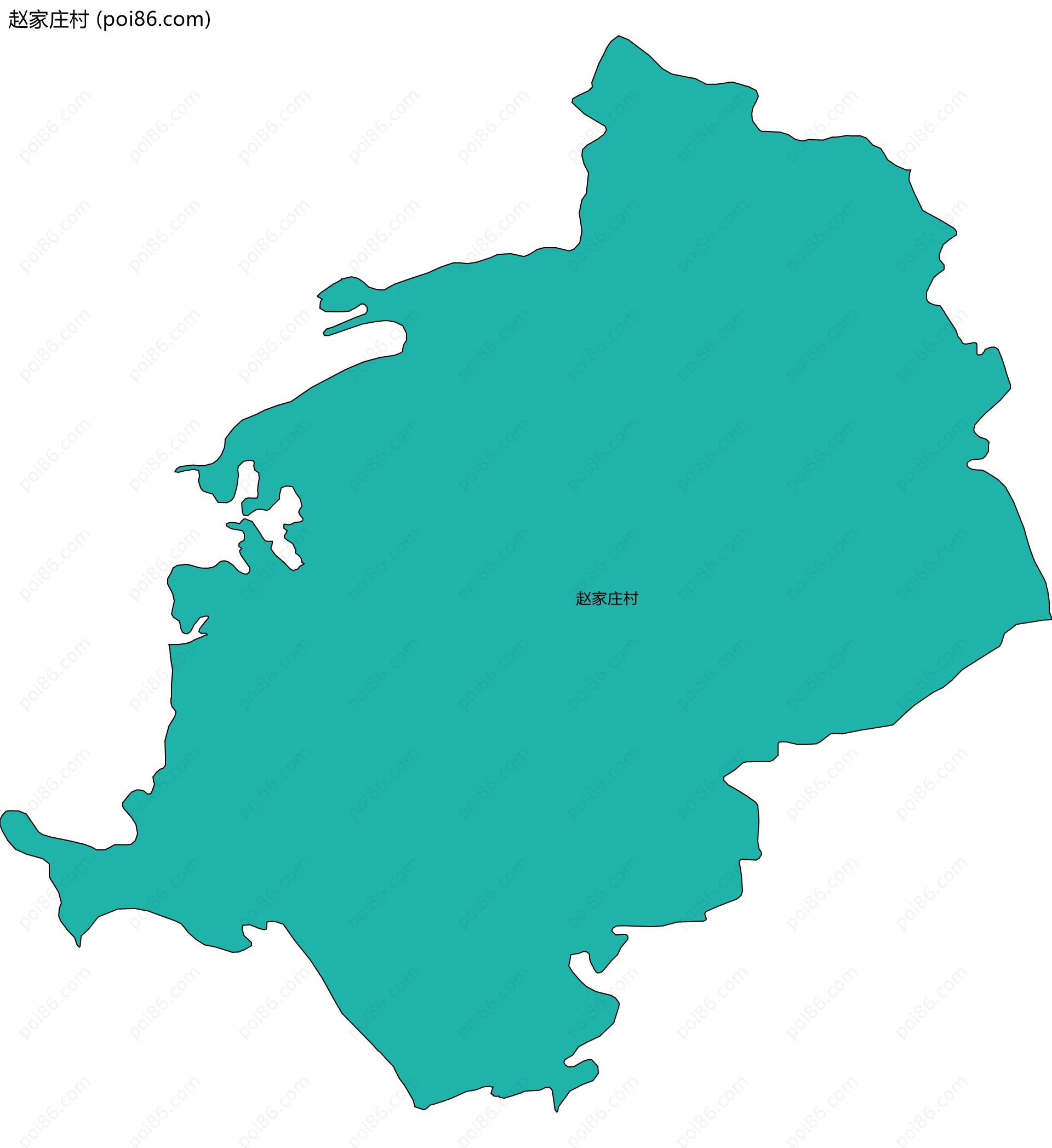 赵家庄村边界地图