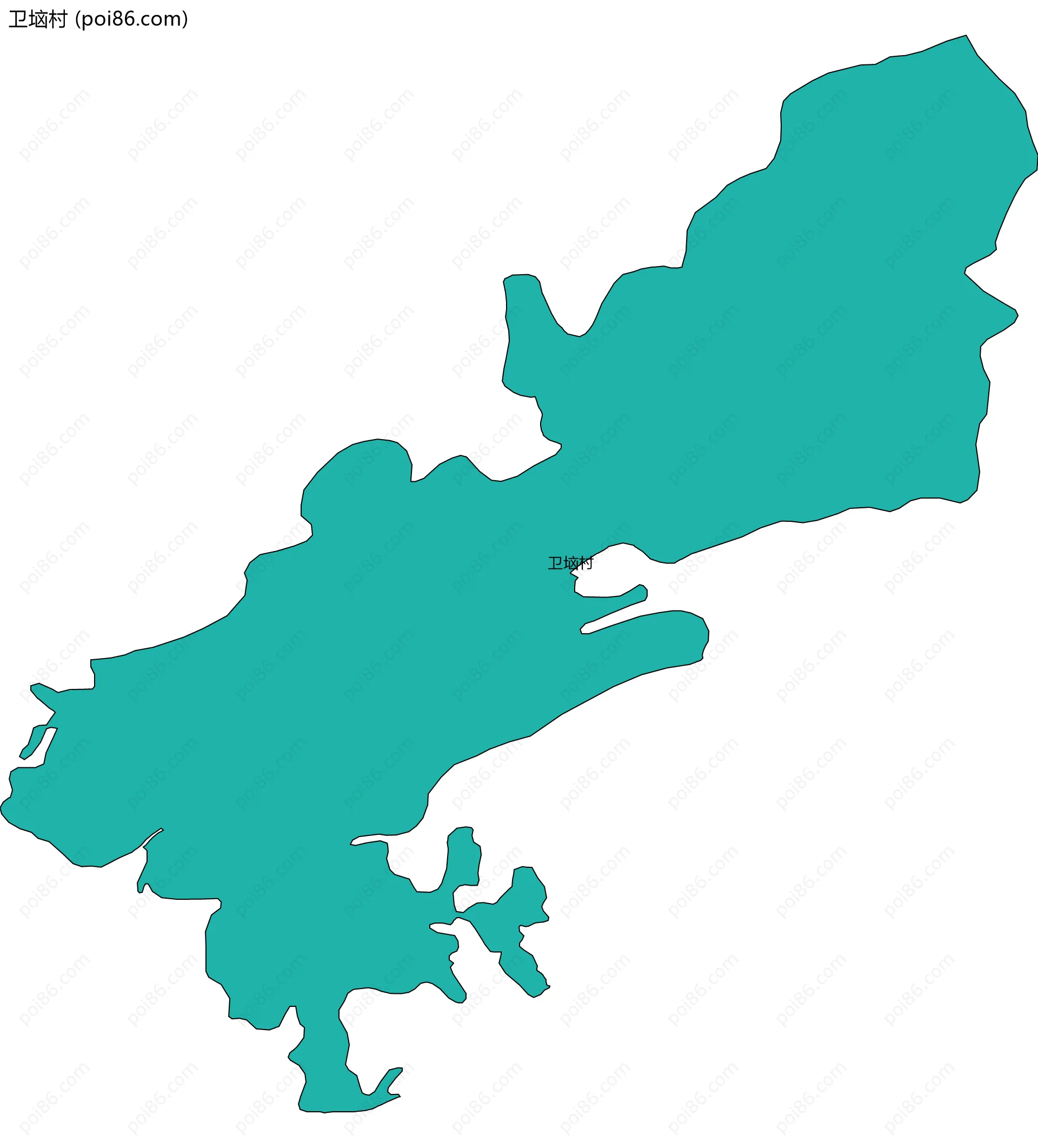 卫垴村边界地图