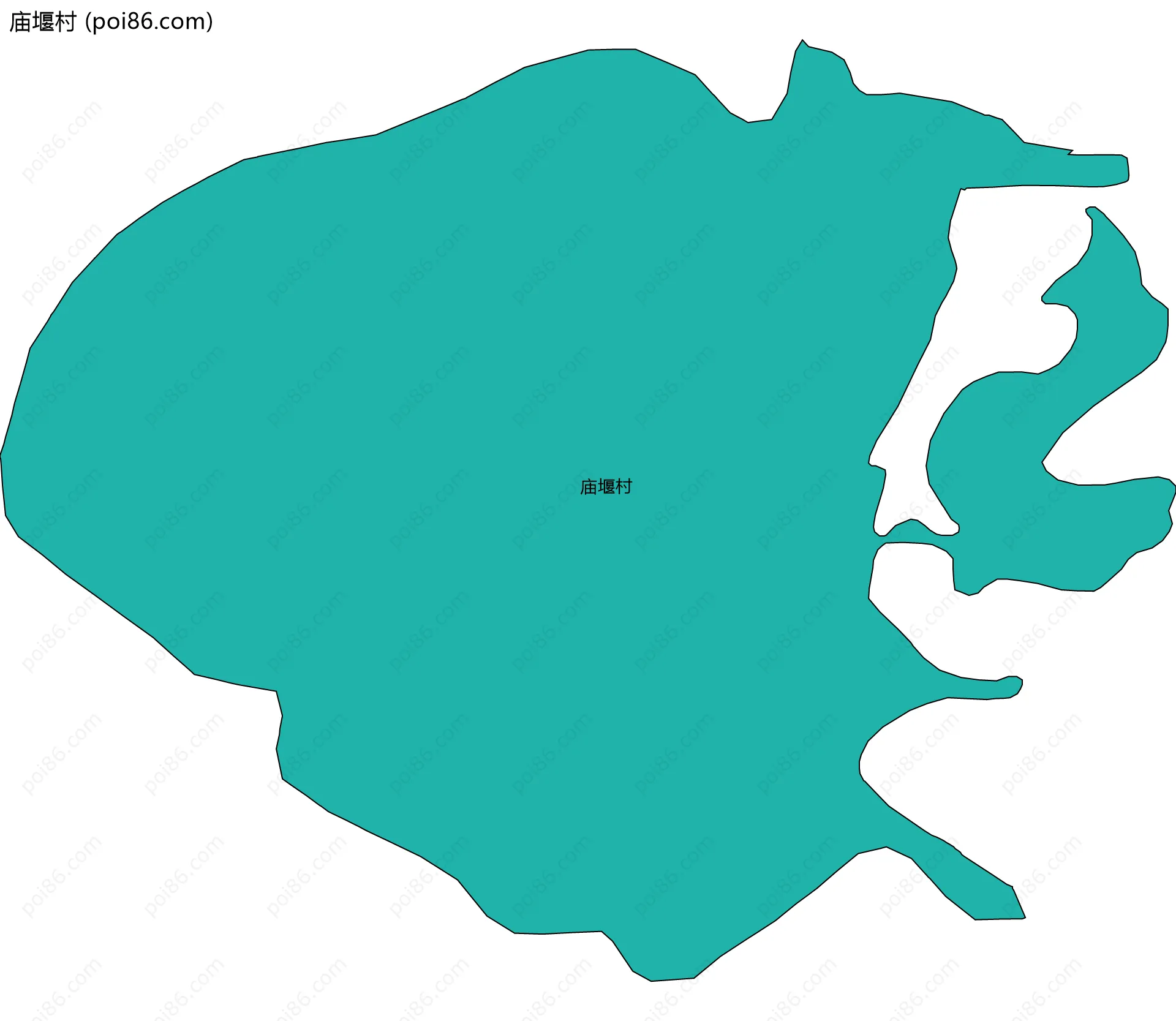 庙堰村边界地图