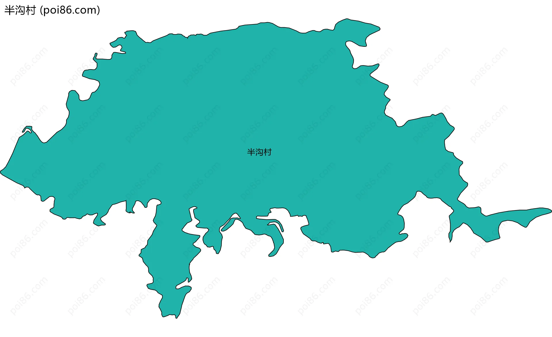 半沟村边界地图