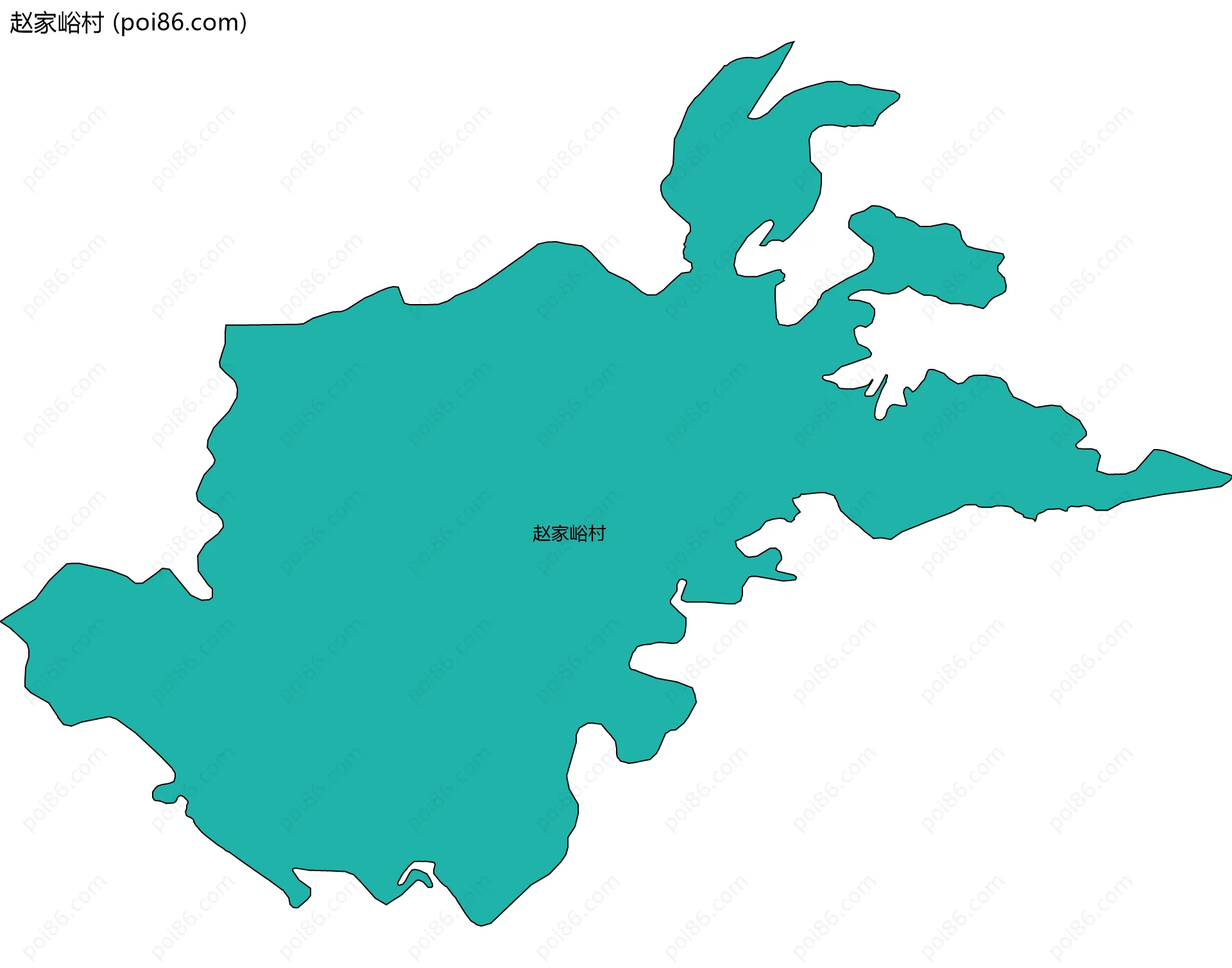 赵家峪村边界地图