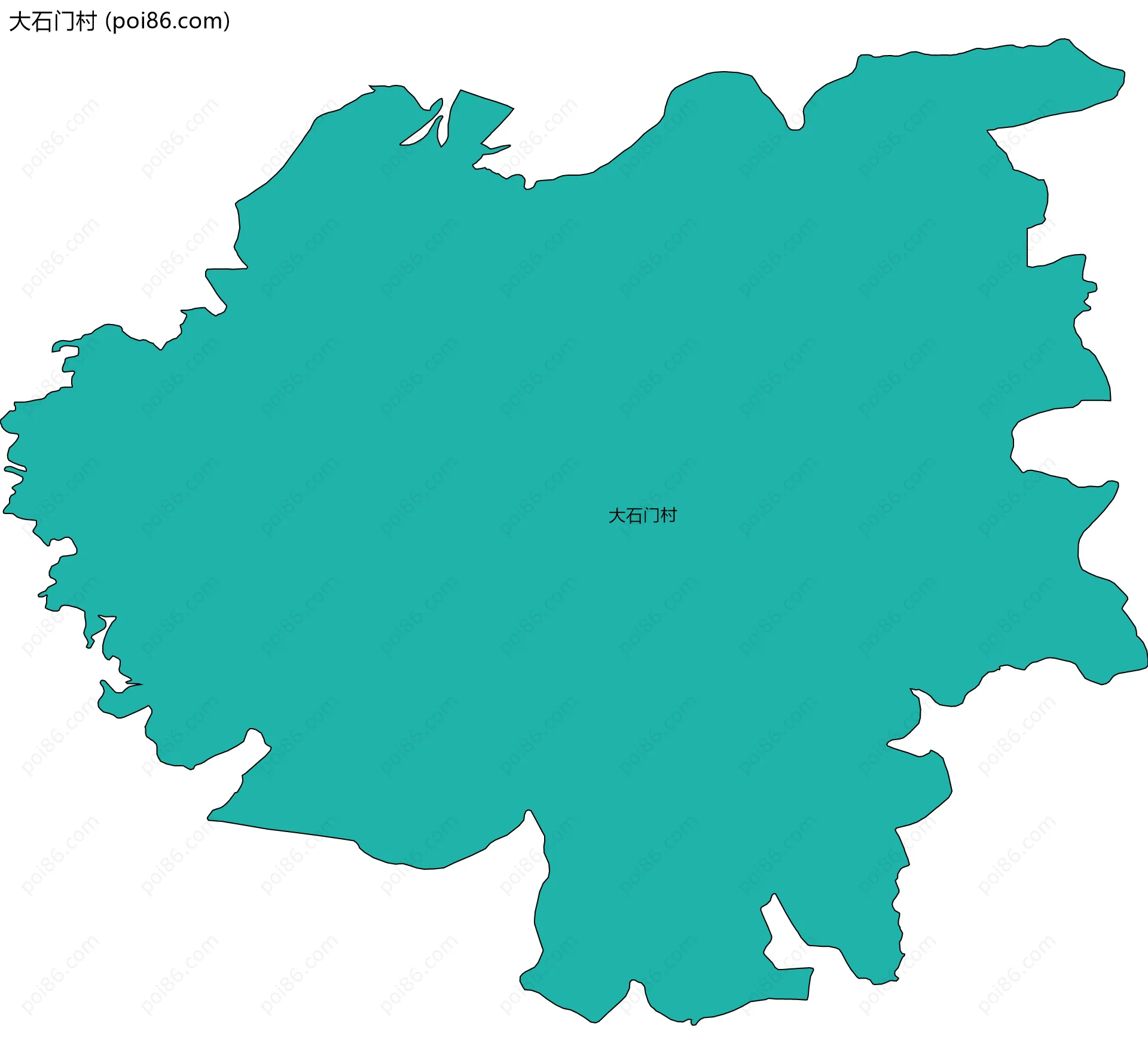 大石门村边界地图