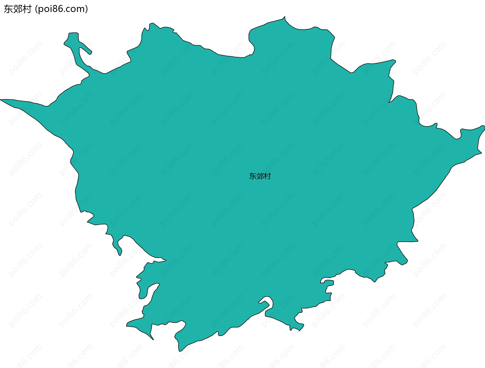 东郊村边界地图