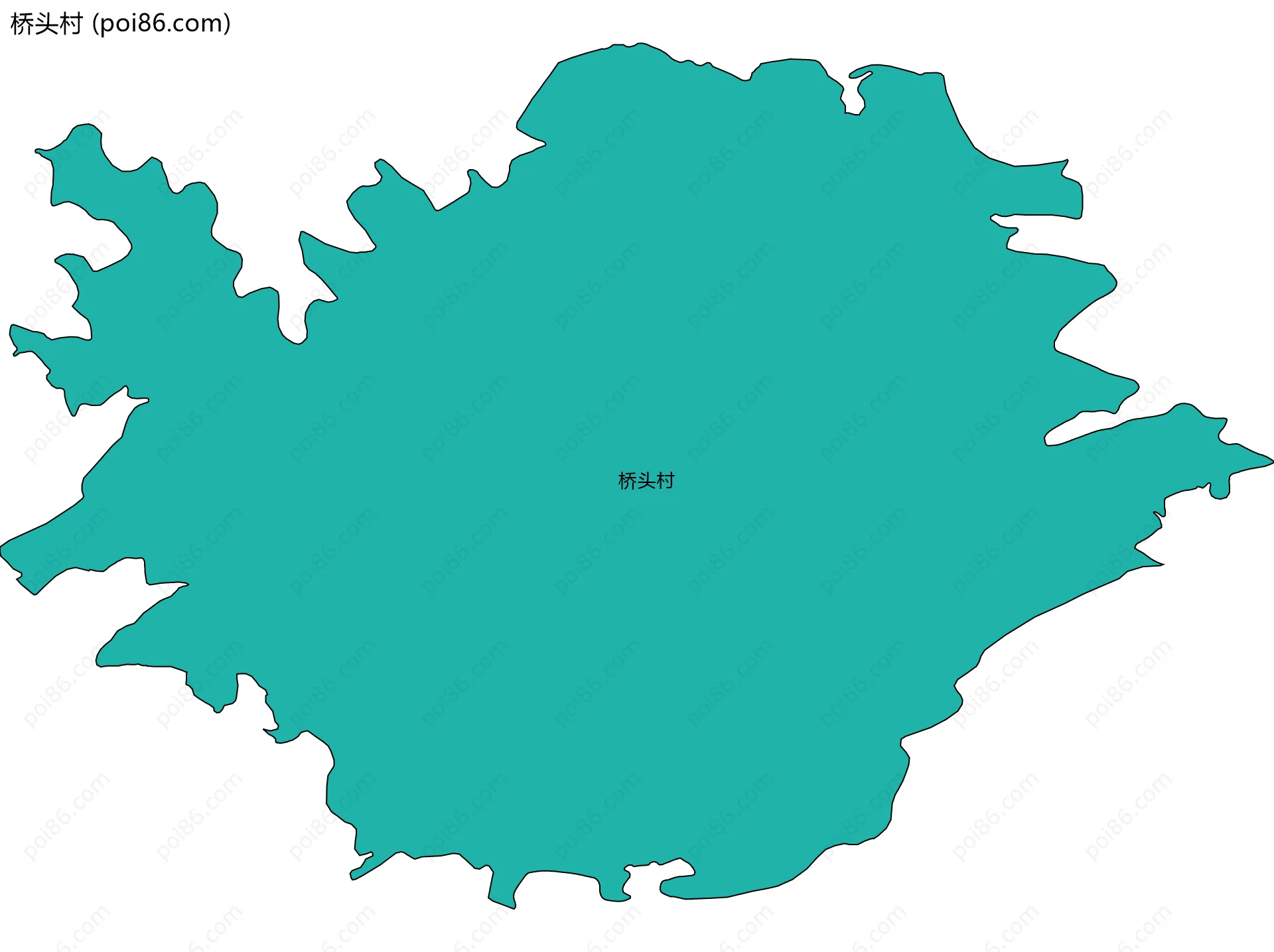 桥头村边界地图
