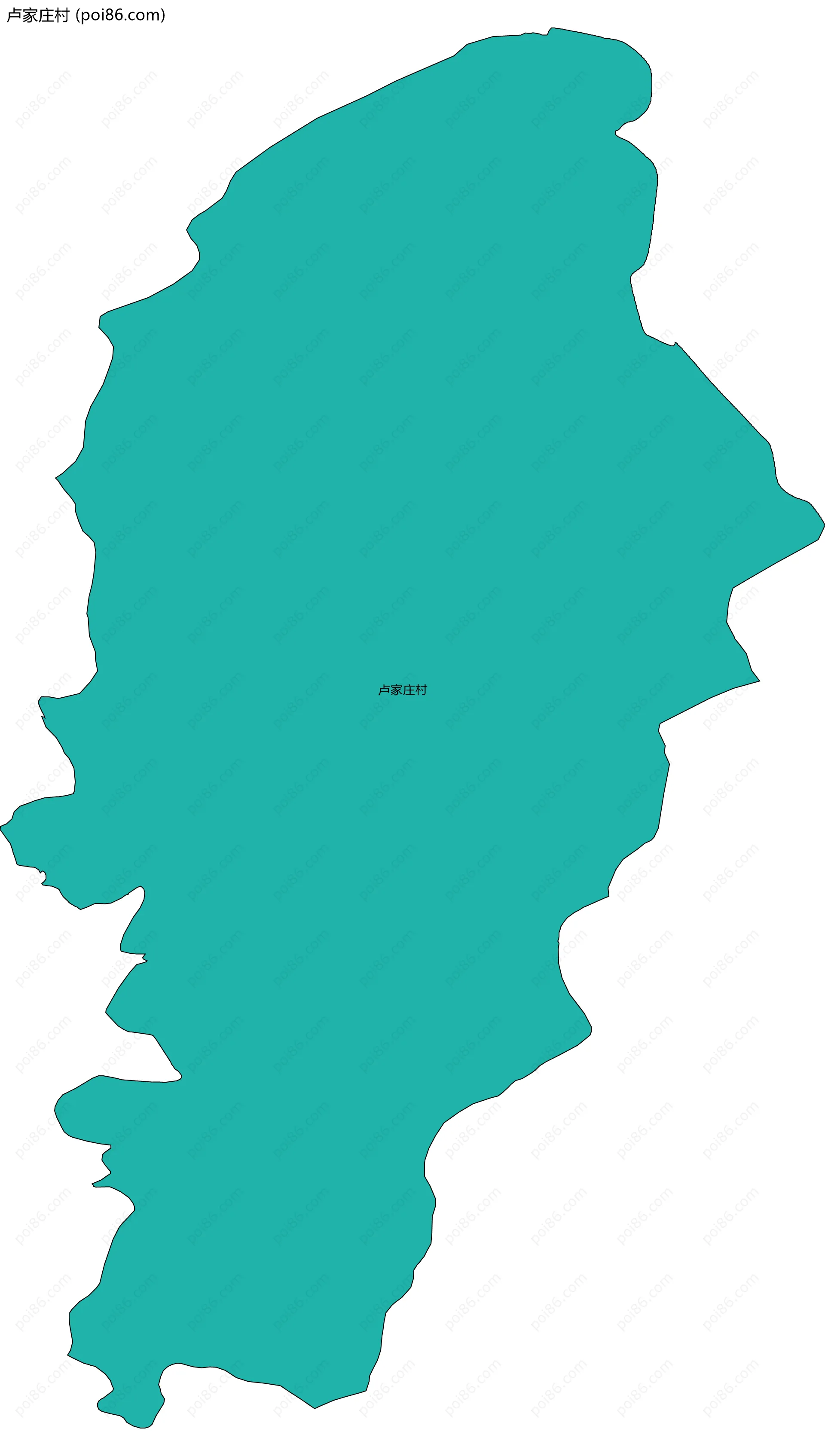 卢家庄村边界地图