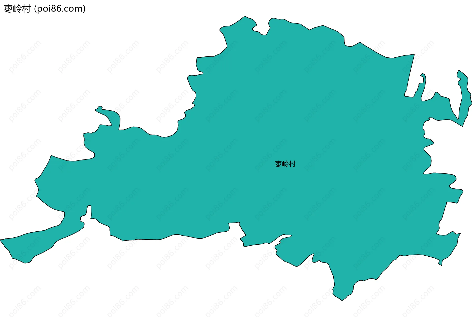 枣岭村边界地图