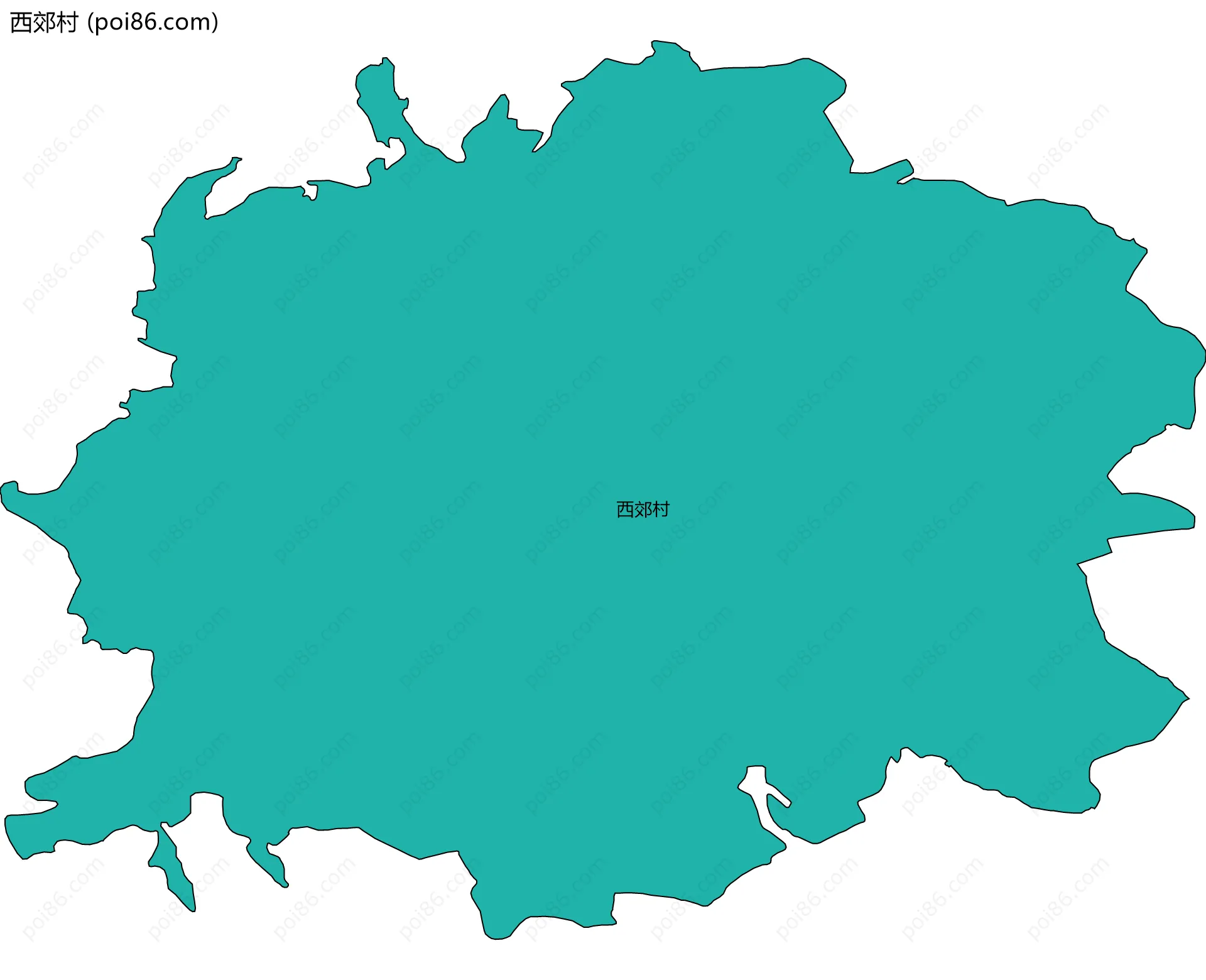 西郊村边界地图