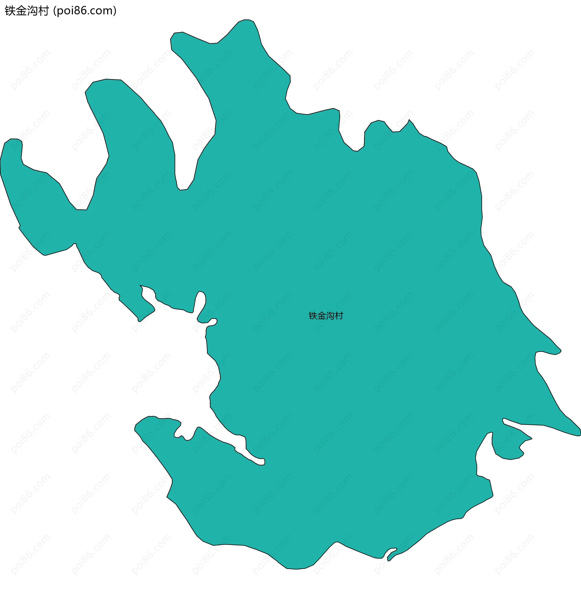 铁金沟村边界地图