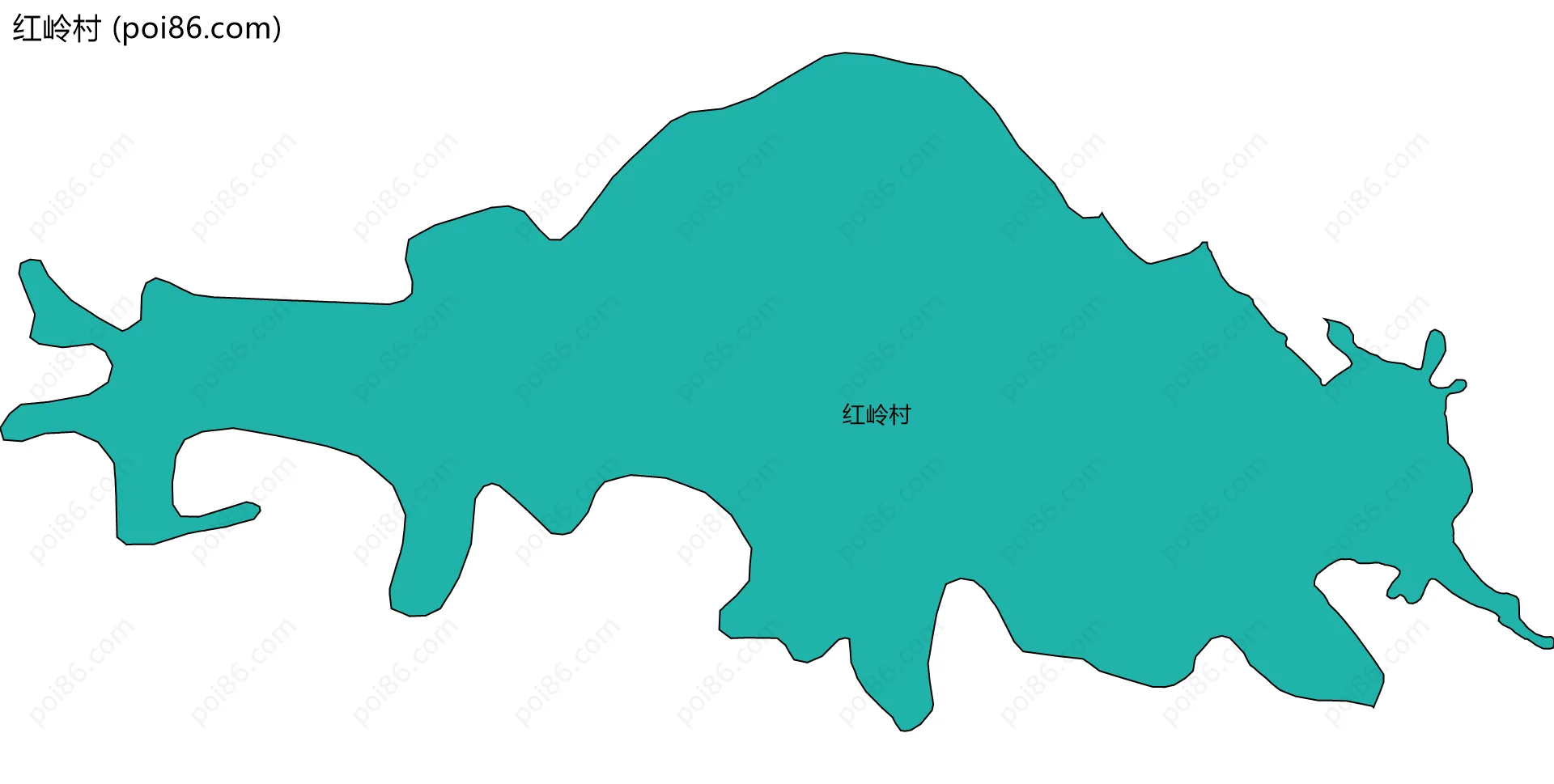红岭村边界地图