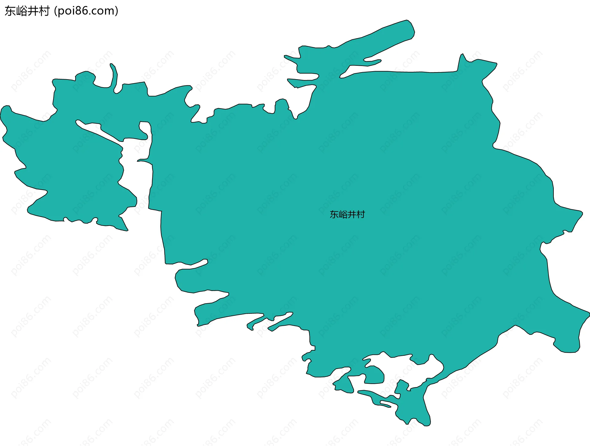 东峪井村边界地图