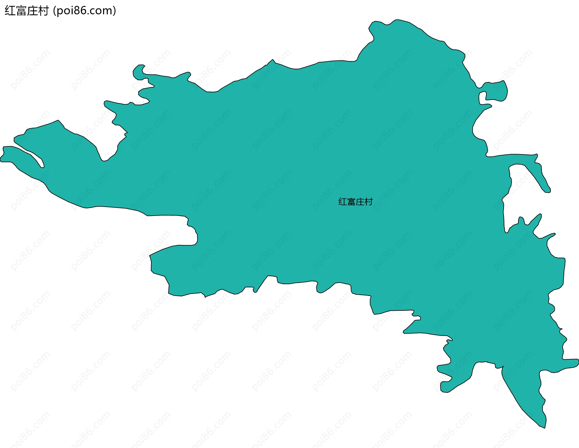 红富庄村边界地图