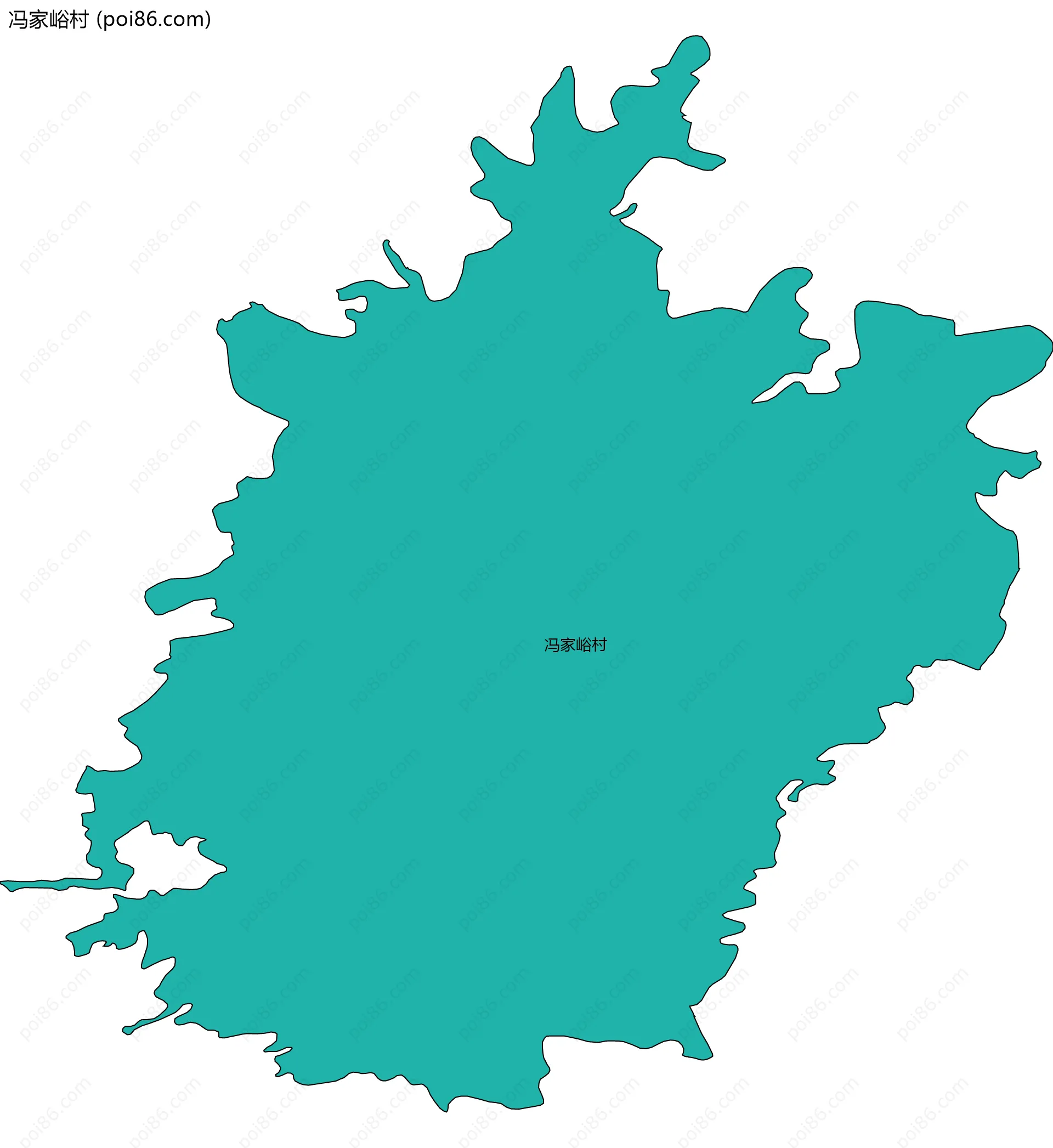 冯家峪村边界地图