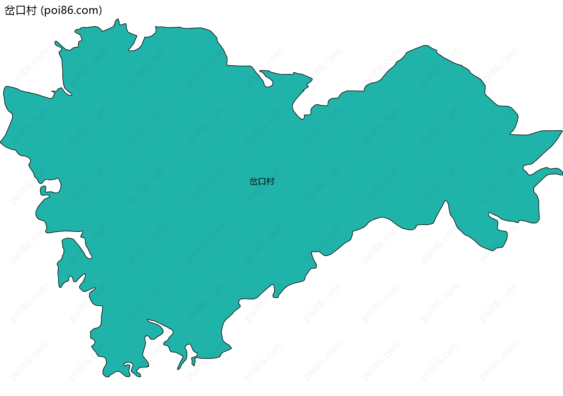 岔口村边界地图